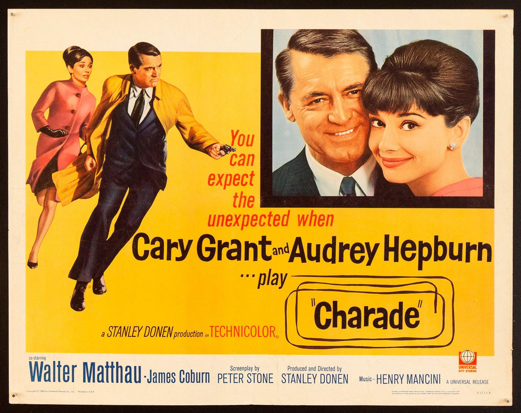 Charade Half Sheet (22x28) Original Vintage Movie Poster