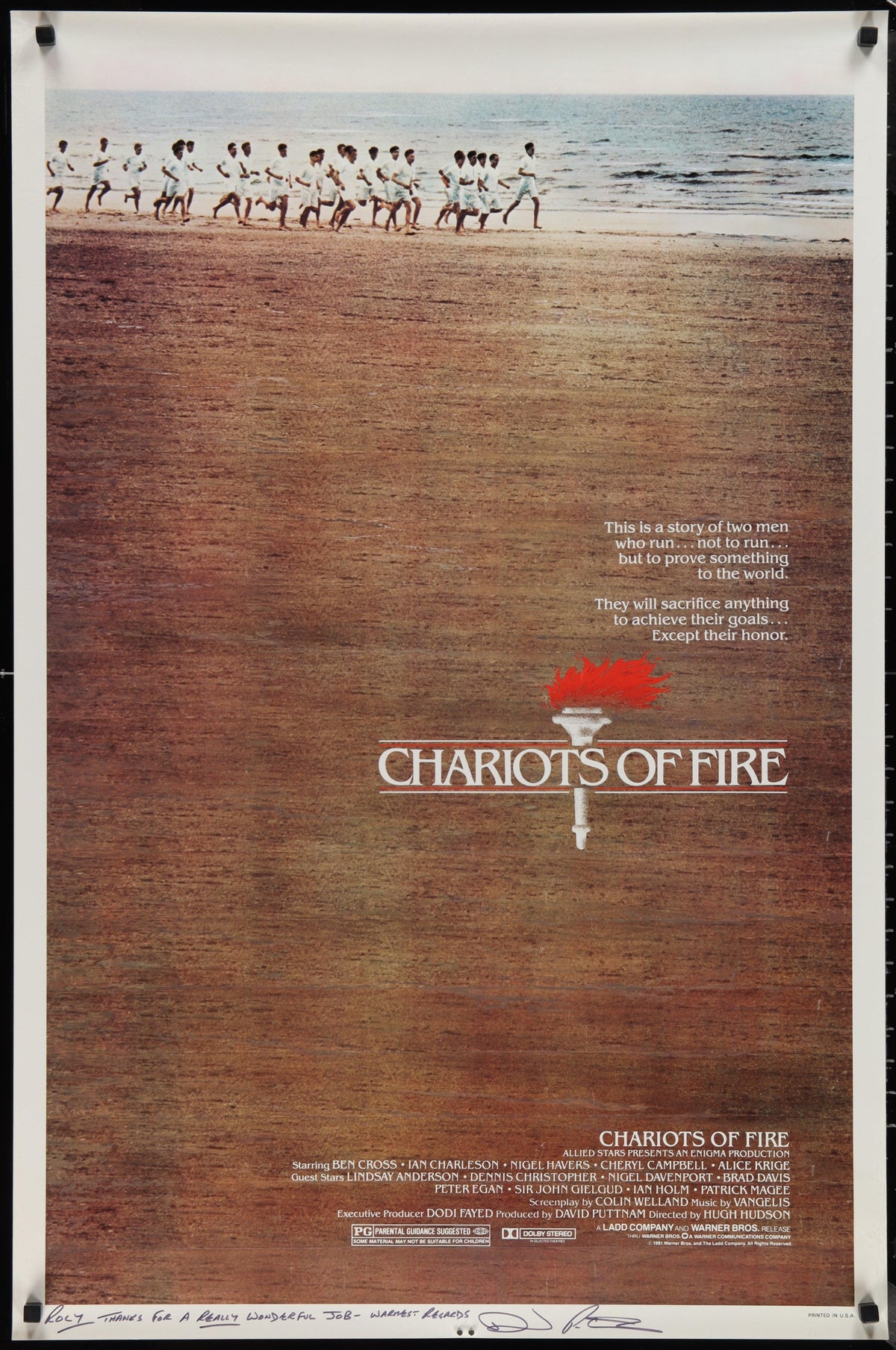 Chariots of Fire 1 Sheet (27x41) Original Vintage Movie Poster