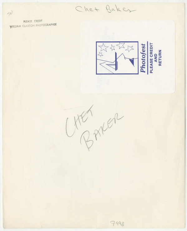 Chet Baker Original Vintage Movie Poster