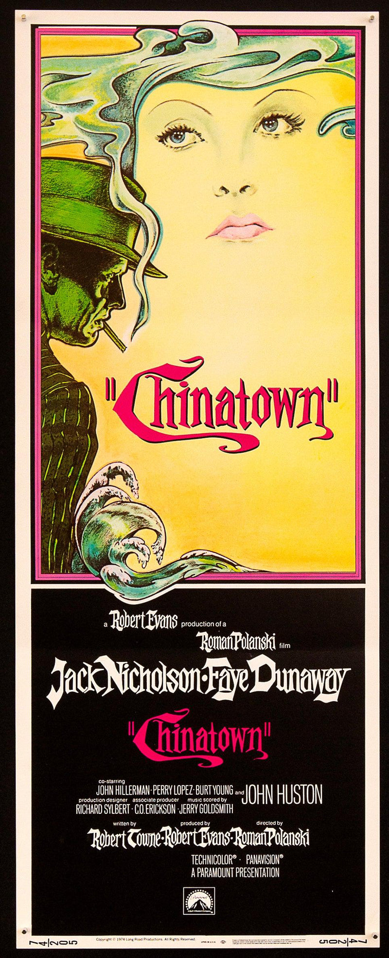 Chinatown Insert (14x36) Original Vintage Movie Poster