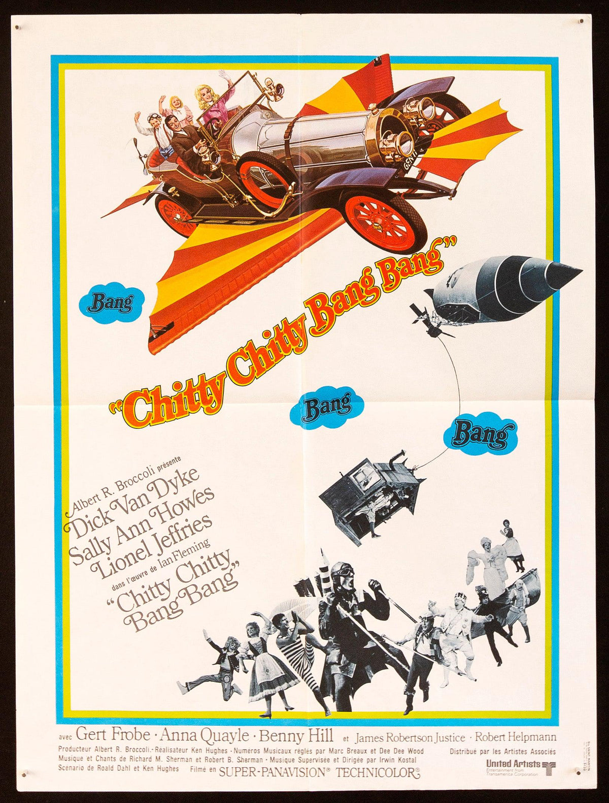 Chitty Chitty Bang Bang French small (23x32) Original Vintage Movie Poster