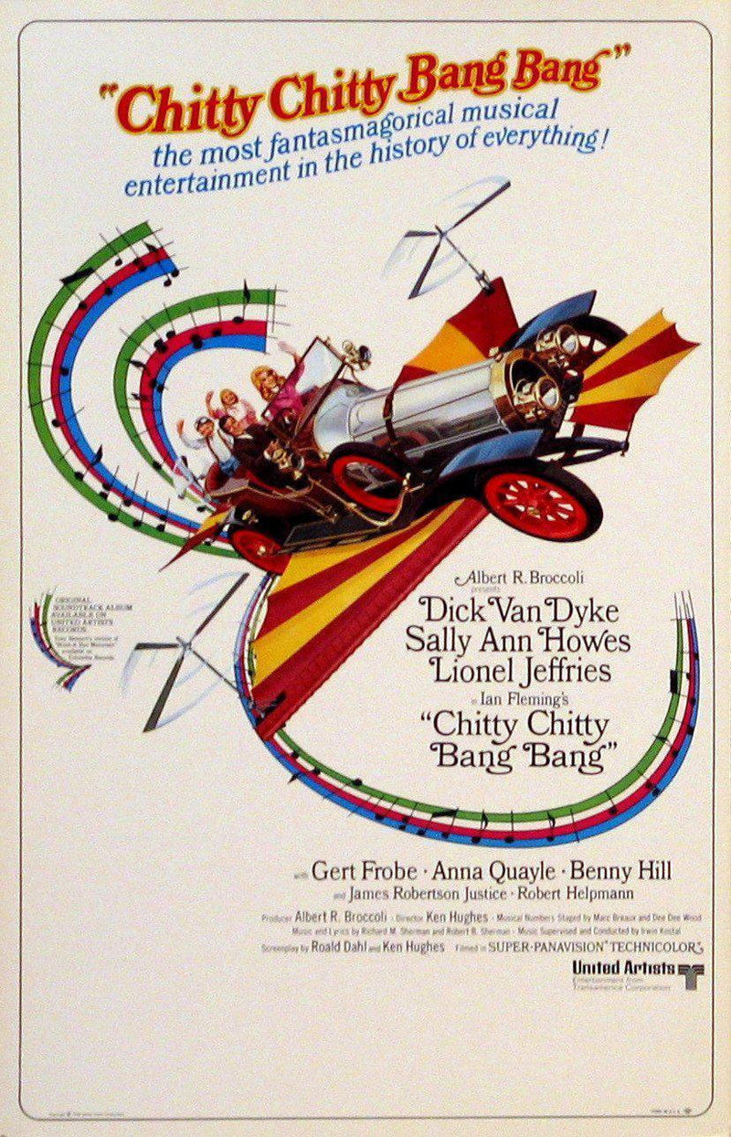 Chitty Chitty Bang Bang Window Card (14x22) Original Vintage Movie Poster