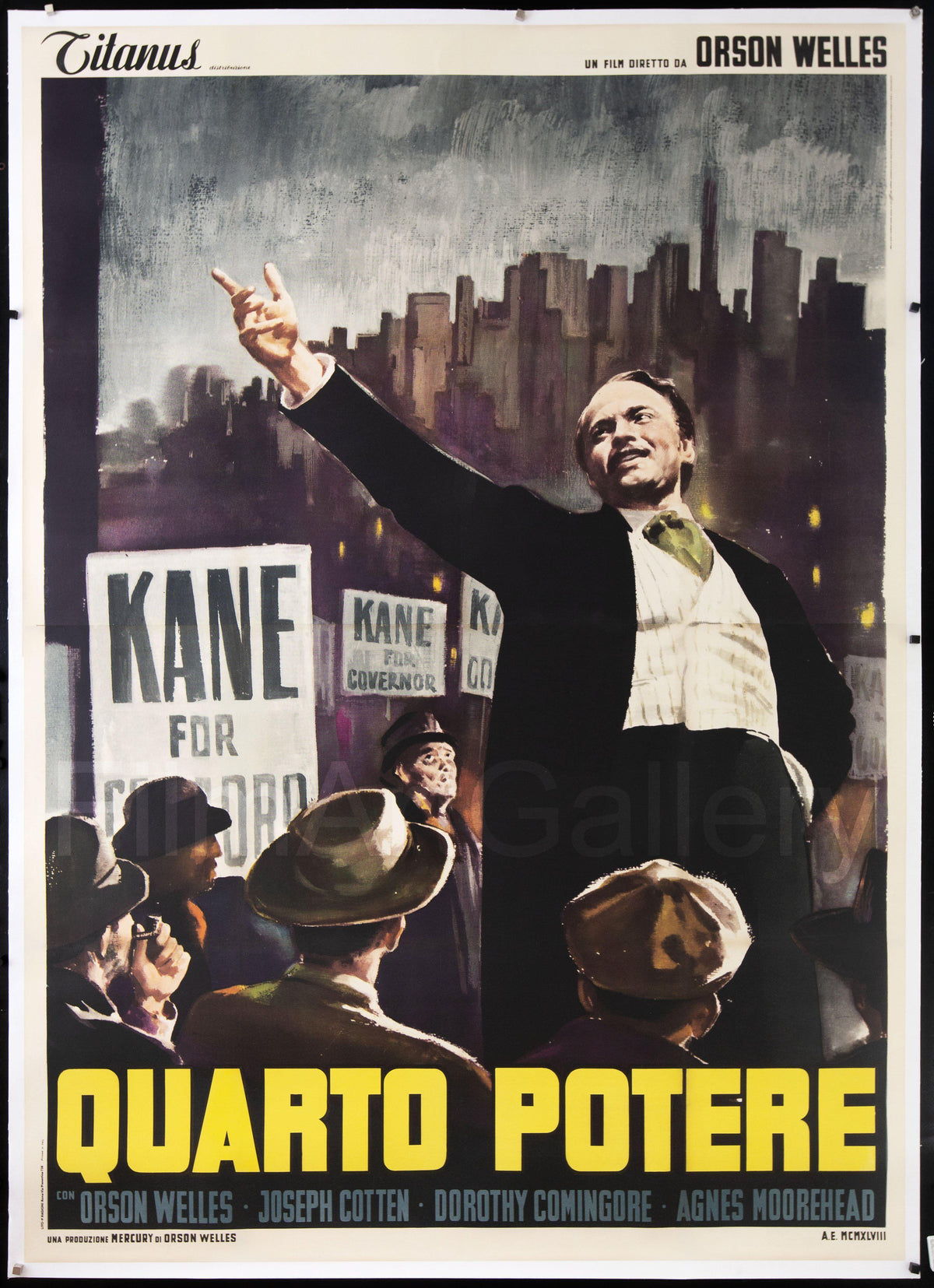 Citizen Kane Italian 4 foglio (55x78) Original Vintage Movie Poster