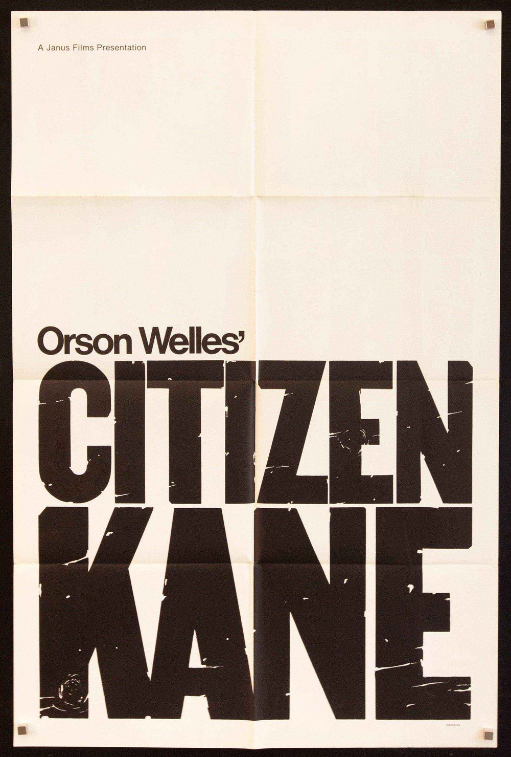 Citizen Kane Original Vintage Movie Poster