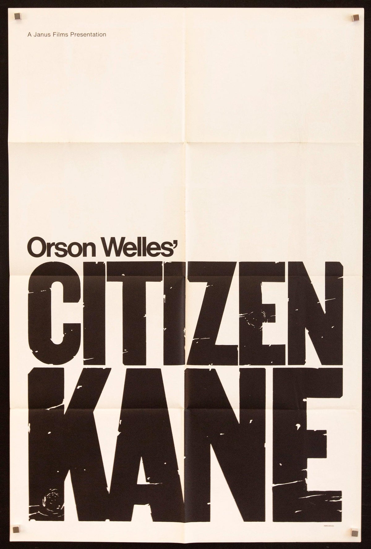 Citizen Kane Original Vintage Movie Poster