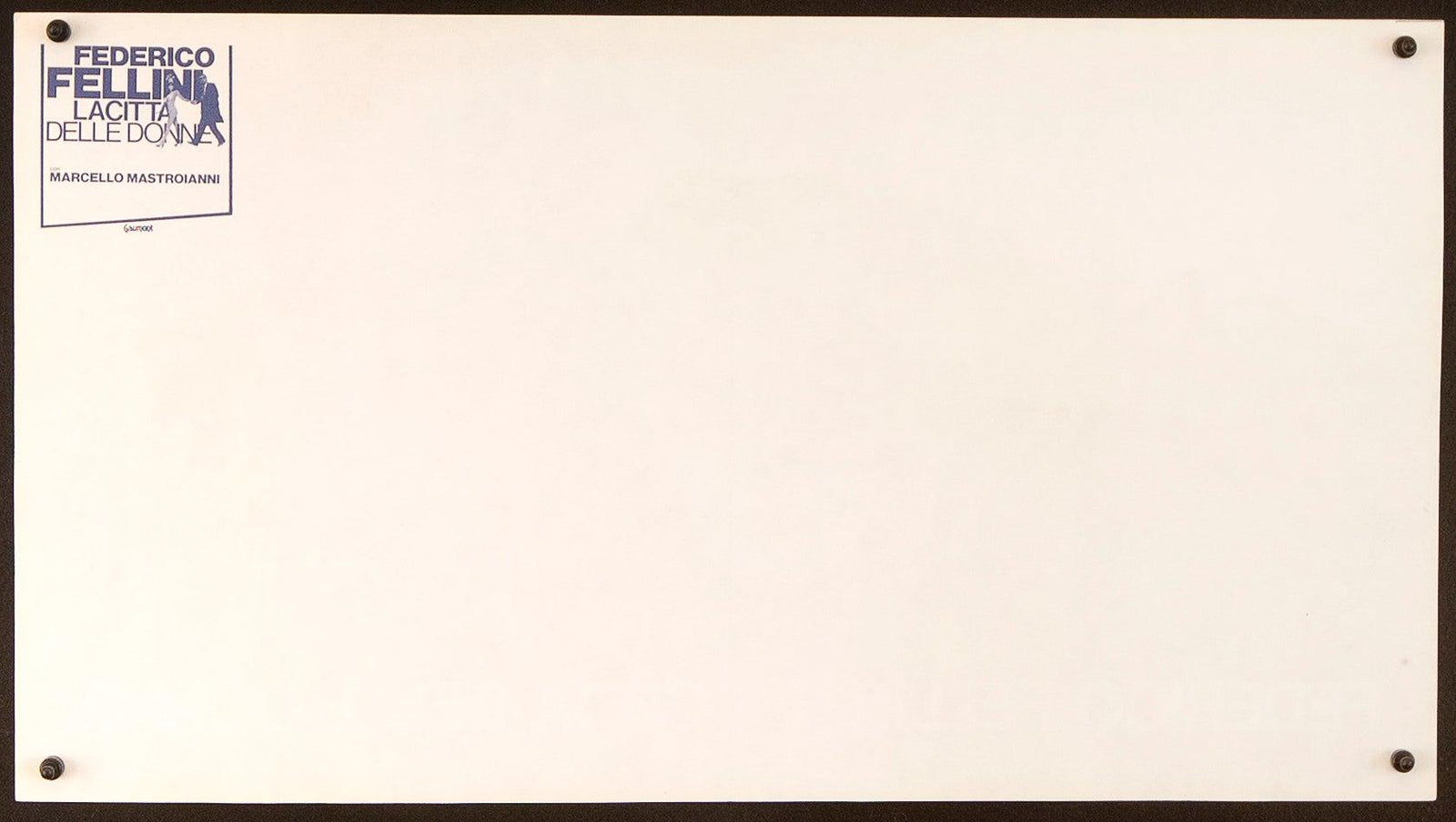 City of Women (La Citta Delle Donne) Original Vintage Movie Poster