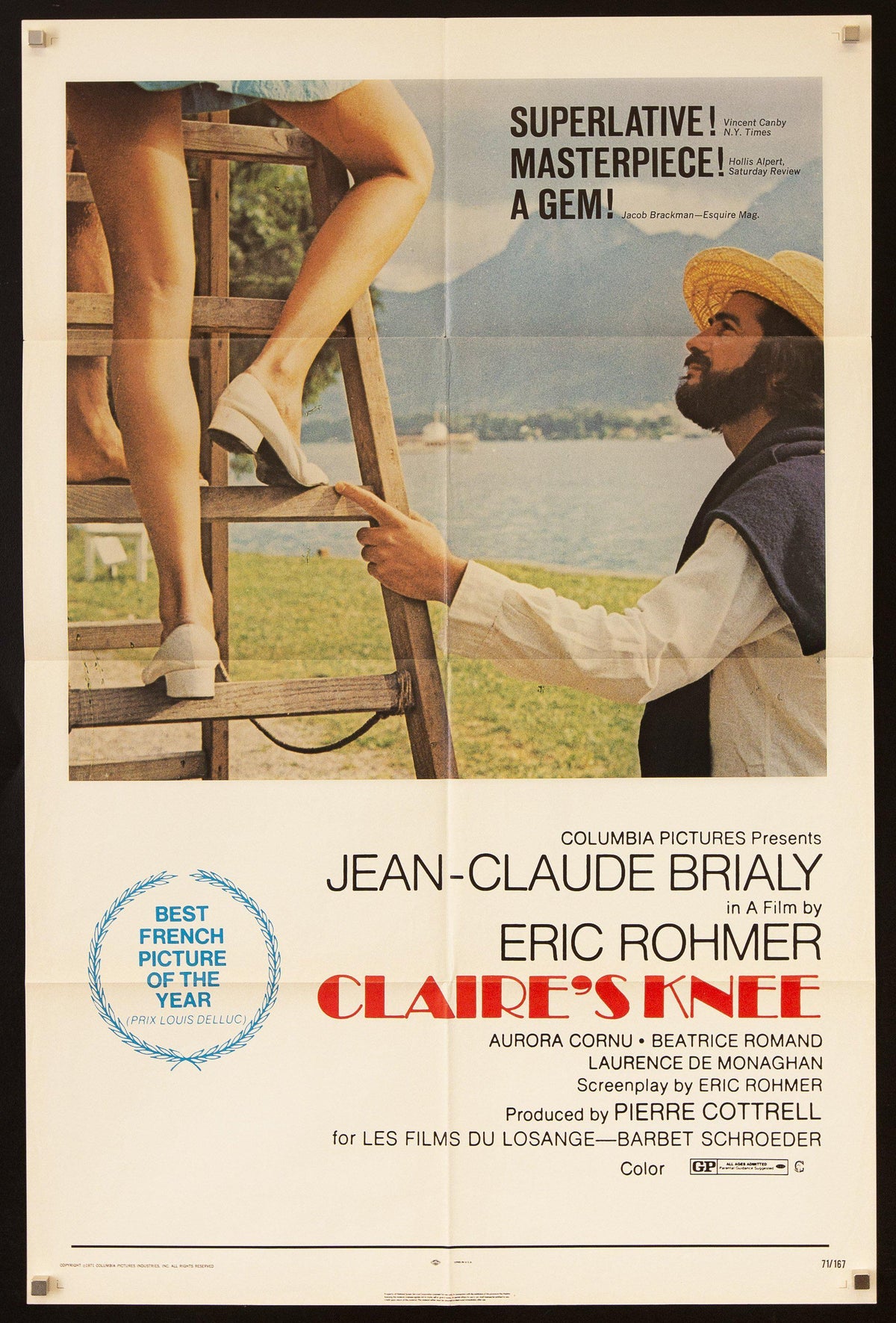 Claire&#39;s Knee 1 Sheet (27x41) Original Vintage Movie Poster