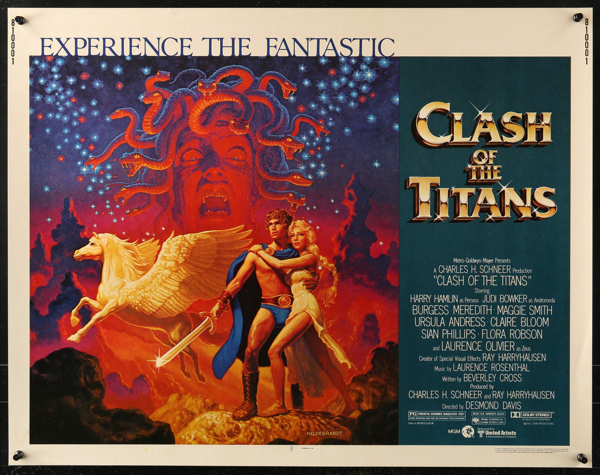 Clash of the Titans Half Sheet (22x28) Original Vintage Movie Poster