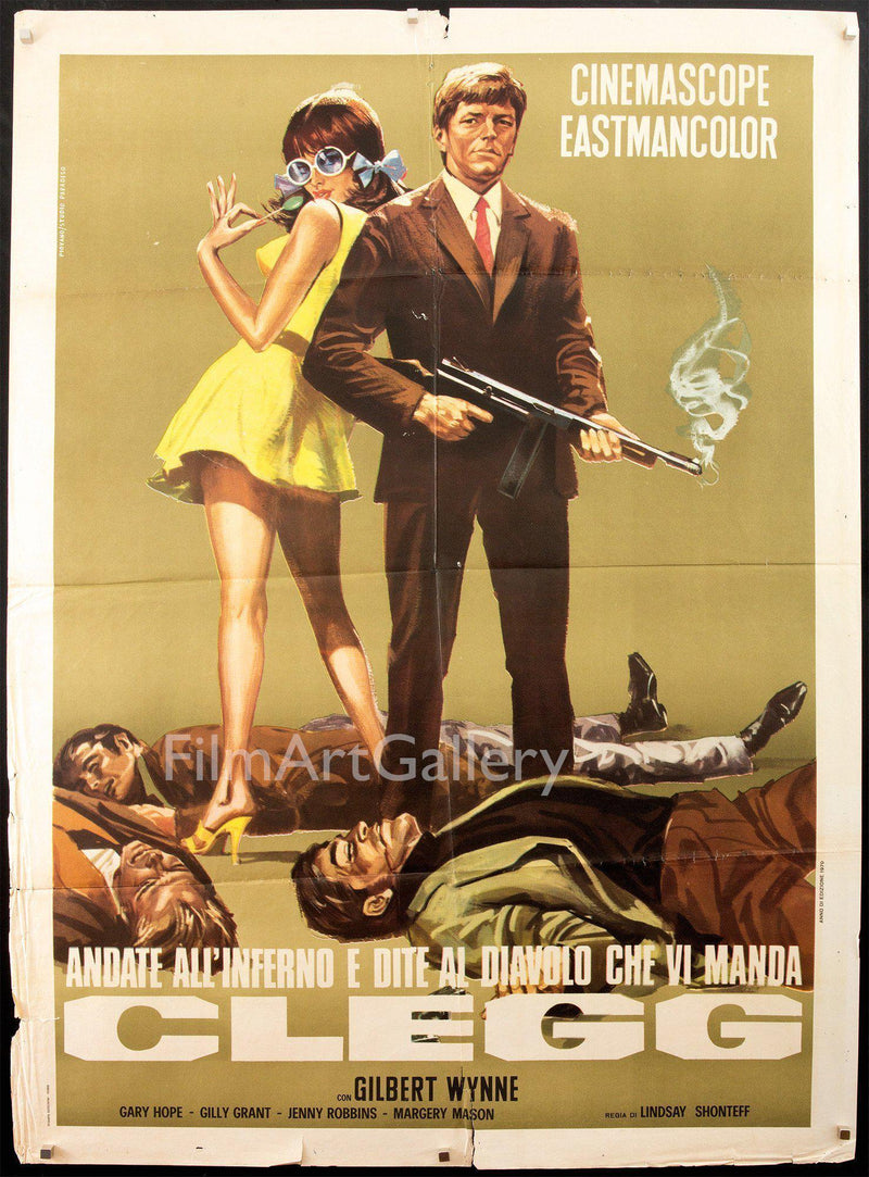 Clegg Italian 2 foglio (39x55) Original Vintage Movie Poster
