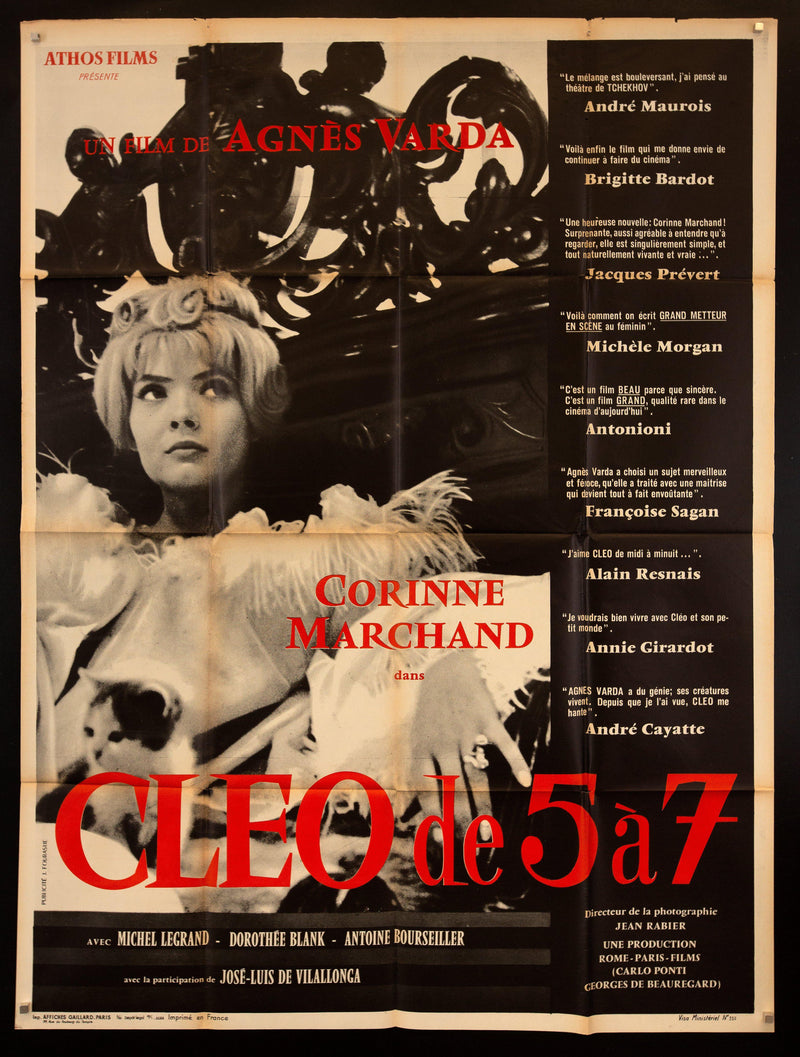 Cleo From Five to Seven (Cleo de 5 a 7) French 1 panel (47x63) Original Vintage Movie Poster