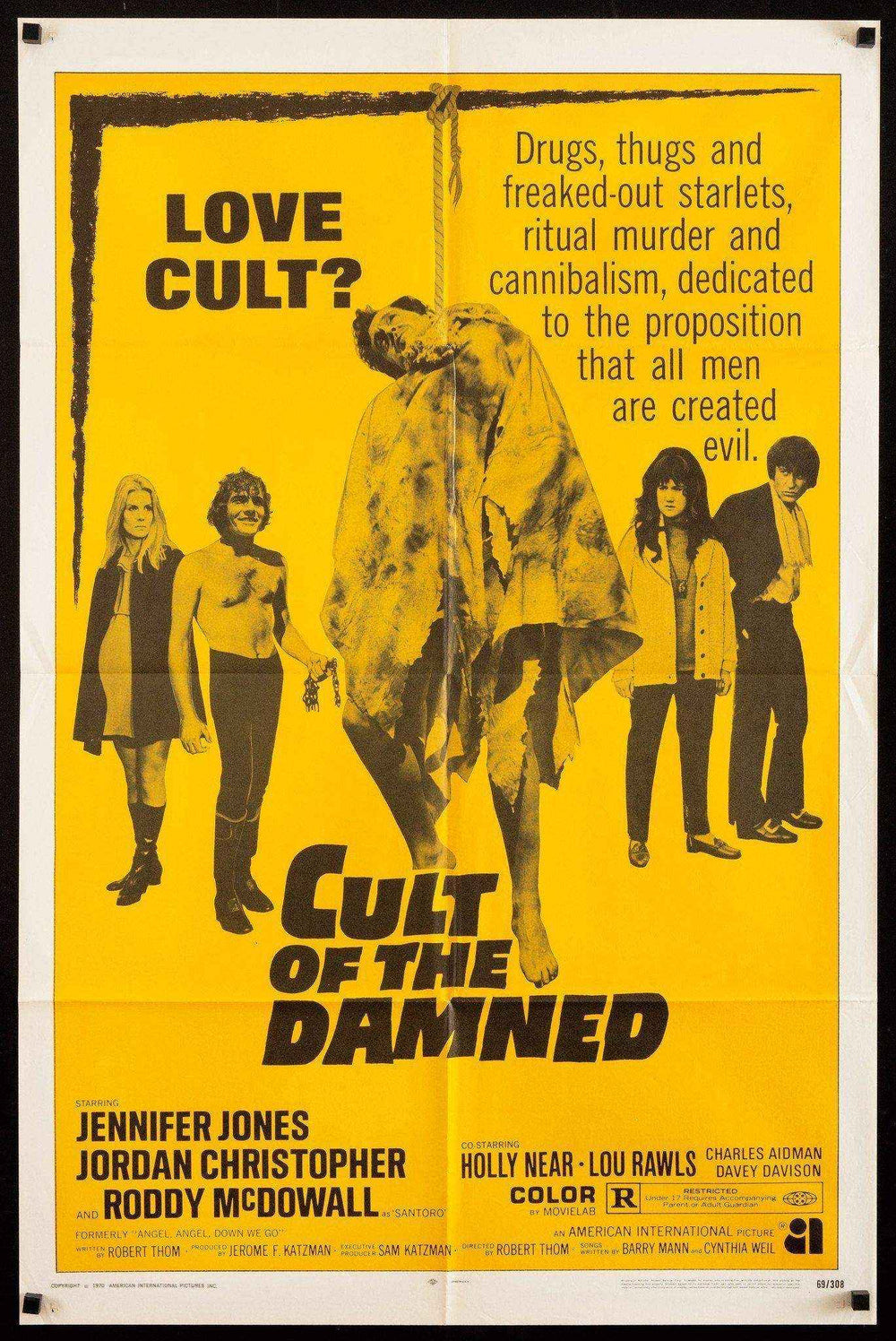 Cult Of the Damned (Angel Angel Down We Go) Original Vintage Movie Poster
