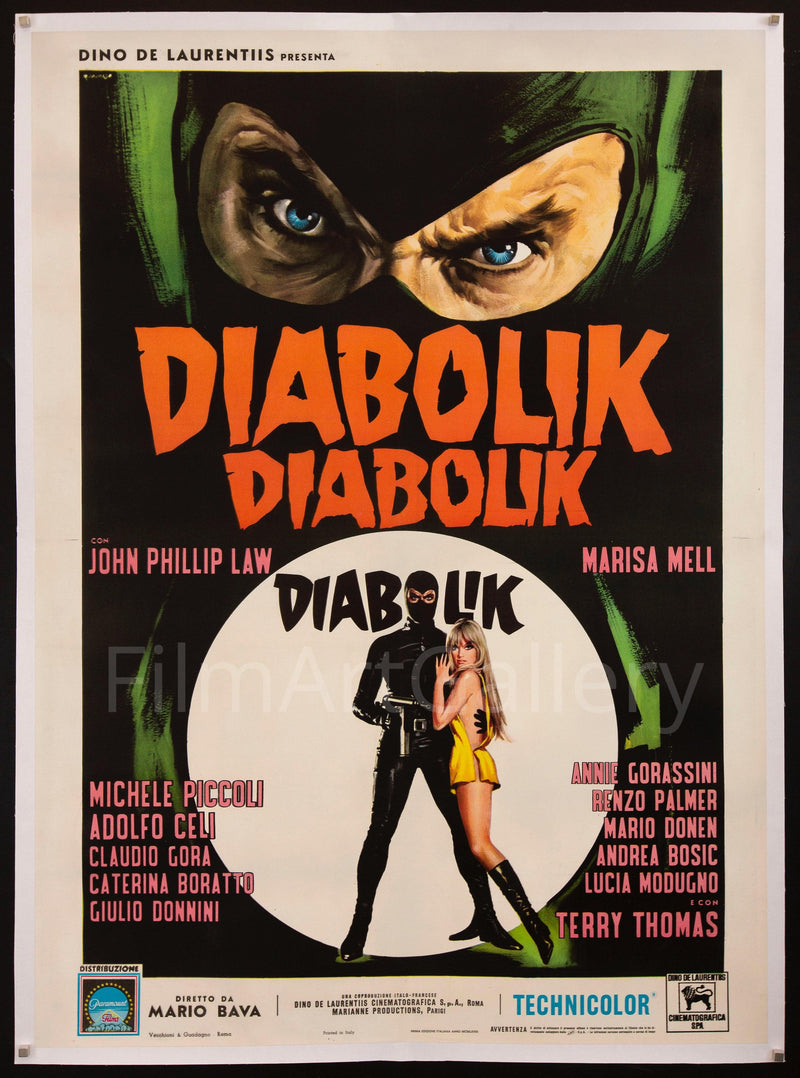Danger: Diabolik Italian 2 foglio (39x55) Original Vintage Movie Poster