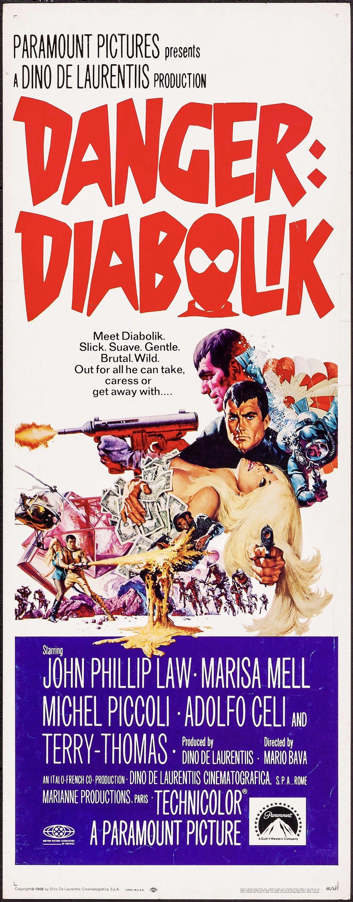 Danger: Diabolik Original Vintage Movie Poster
