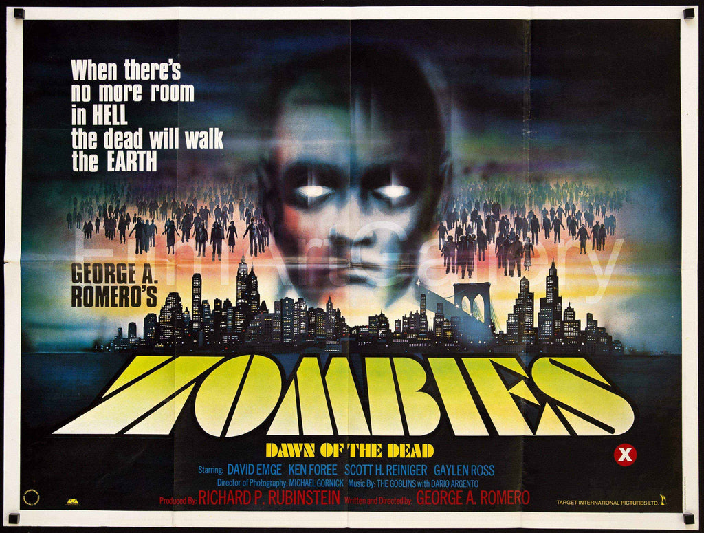 Dawn of the Dead Movie Poster 1980 British Quad (30x40)