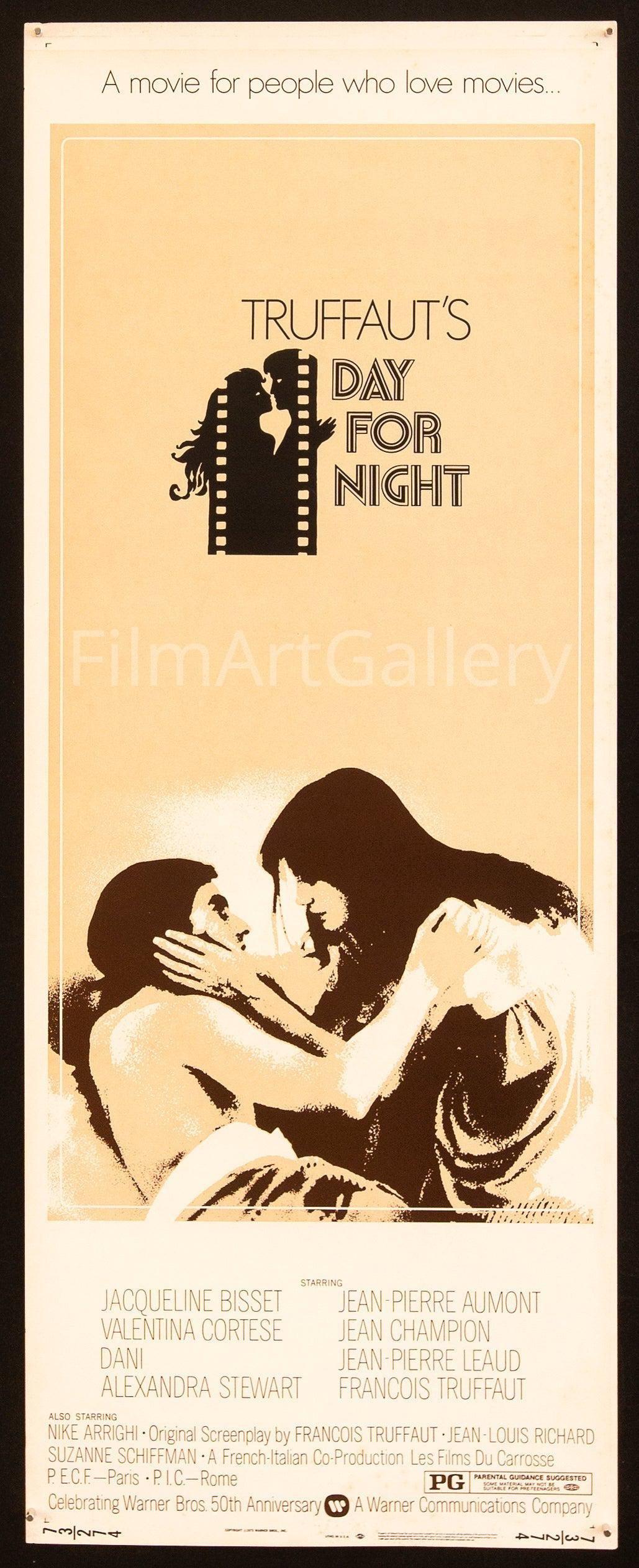 Day for Night (La Nuit Americaine) Insert (14x36) Original Vintage Movie Poster