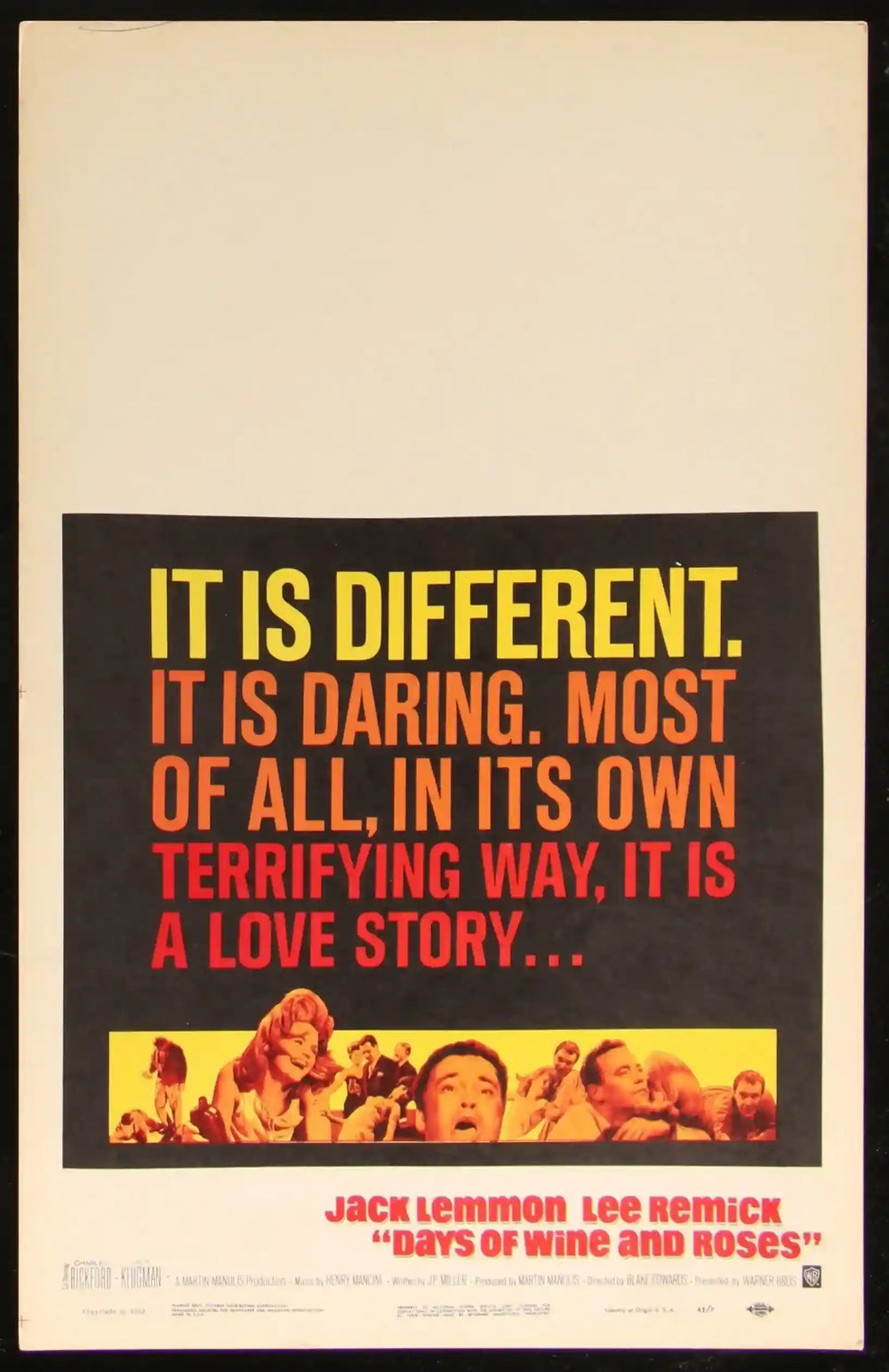 Days of Wine and Roses Original Vintage Movie Poster