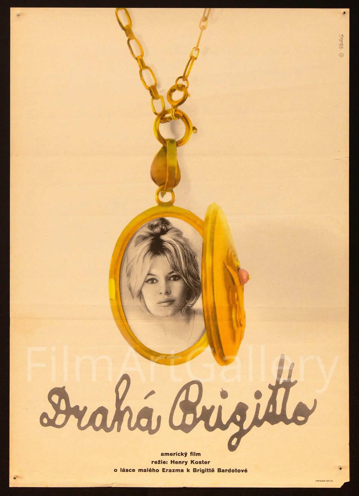 Dear Brigitte (Draha Brigitto) Original Vintage Movie Poster