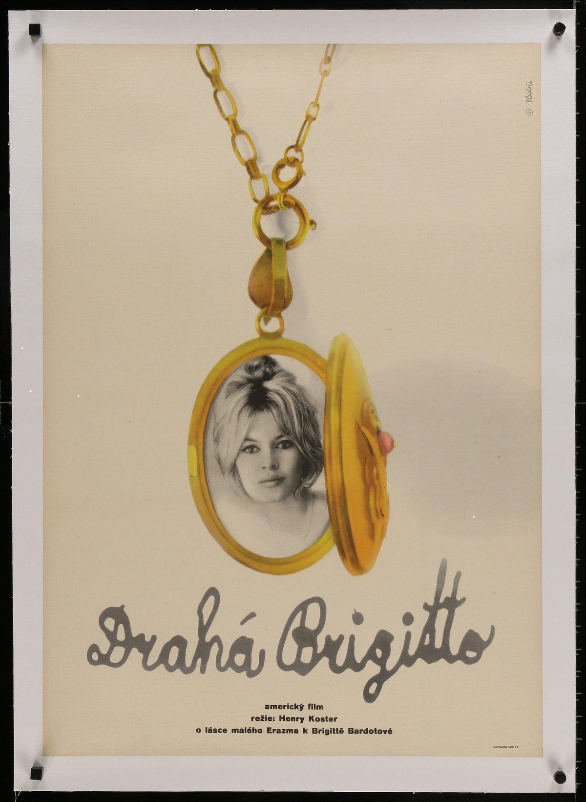 Dear Brigitte (Draha Brigitto) Original Vintage Movie Poster