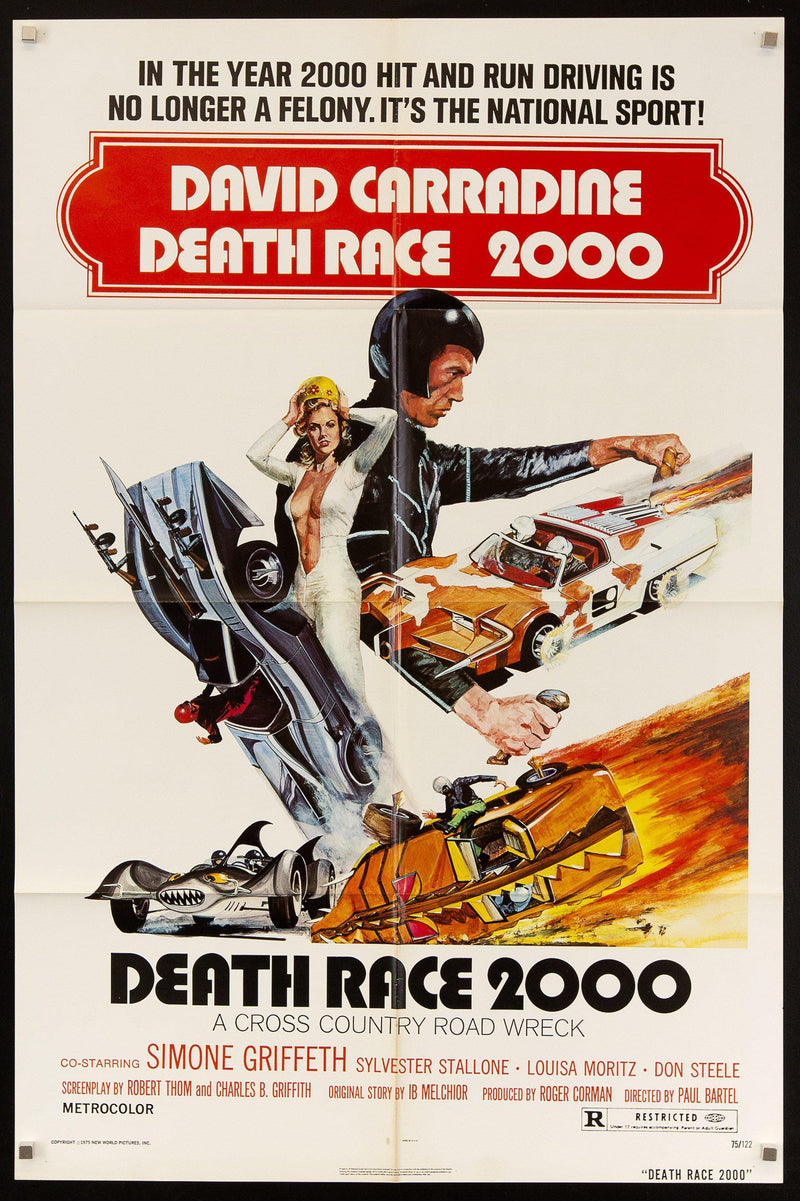 Death Race 2000 1 Sheet (27x41) Original Vintage Movie Poster