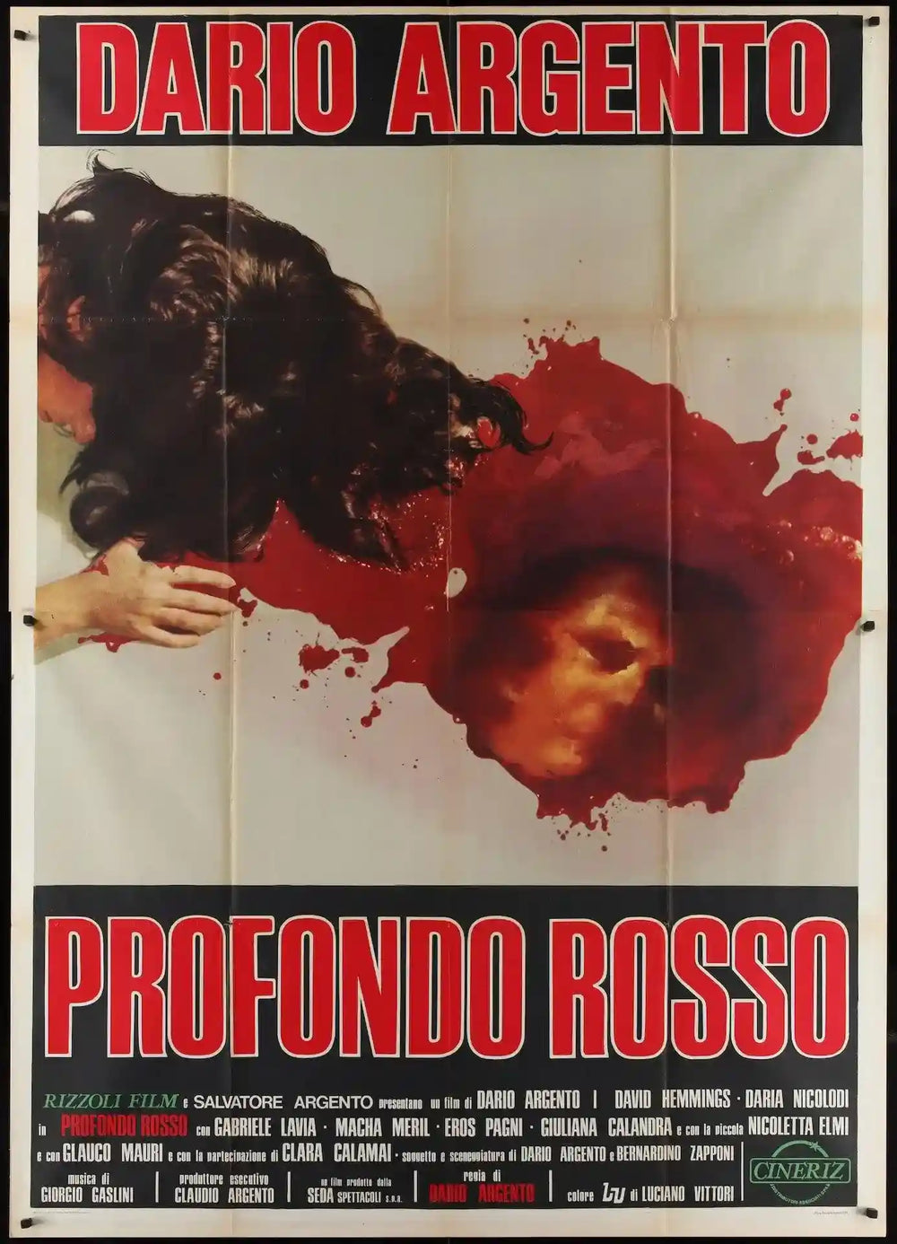 Deep Red (Profondo Rosso) Original Vintage Movie Poster