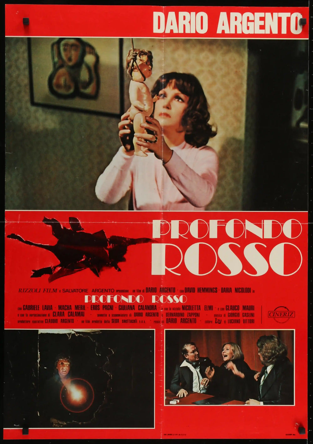Deep Red (Profondo Rosso) Original Vintage Movie Poster