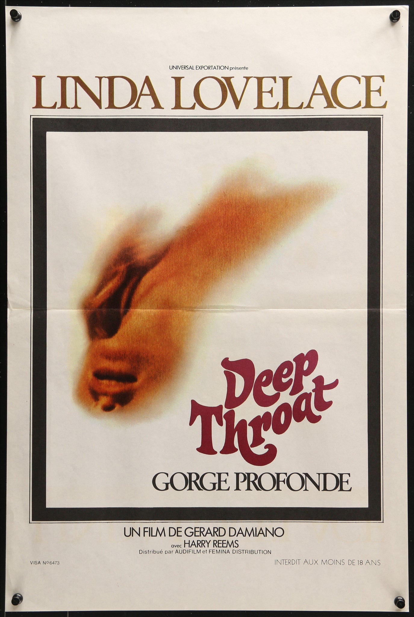 Deep Throat Movie Poster 1975 French Mini (16x23) - Film Art Gallery