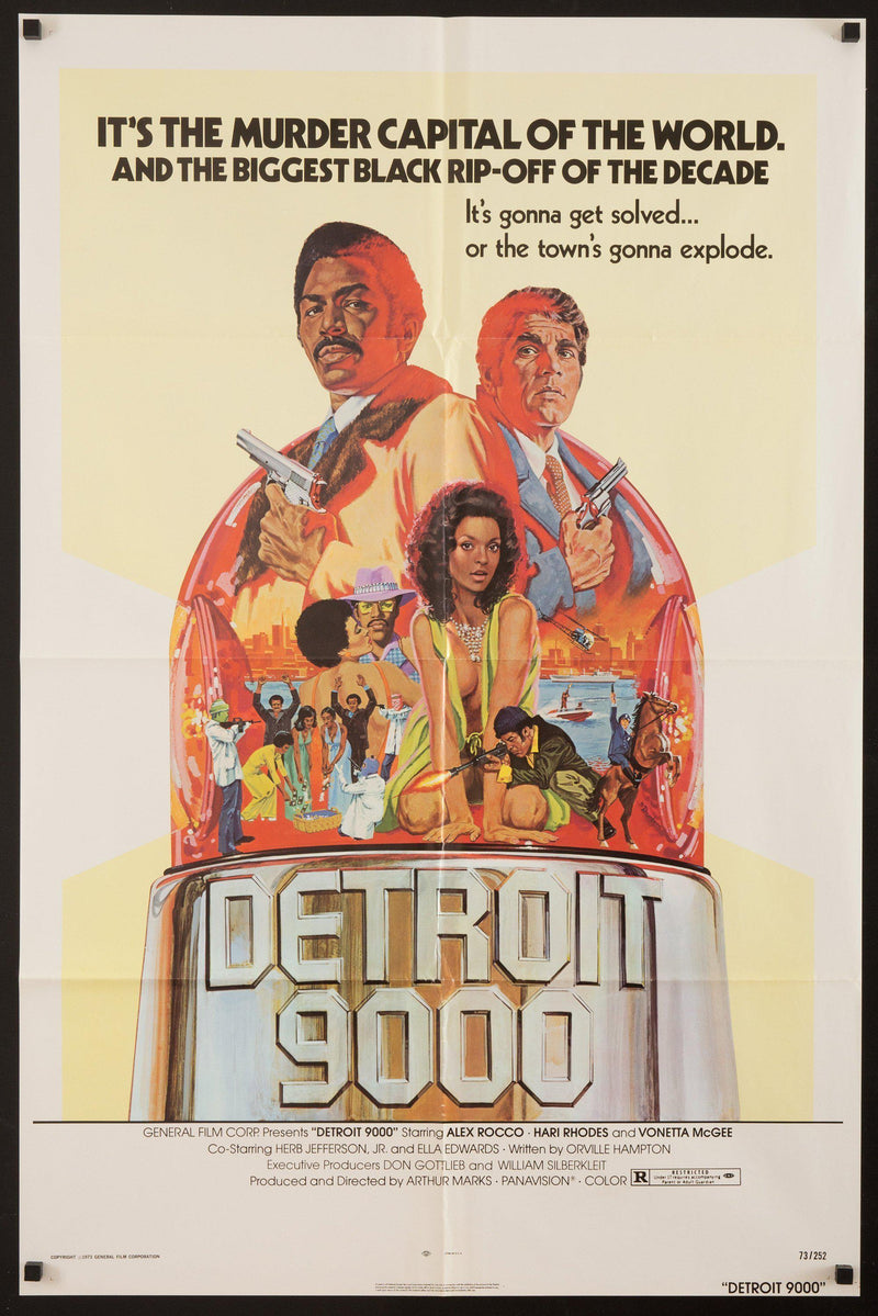 Detroit 9000 1 Sheet (27x41) Original Vintage Movie Poster