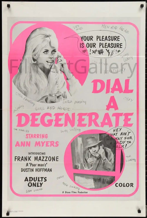 Dial A Degenerate Original Vintage Movie Poster