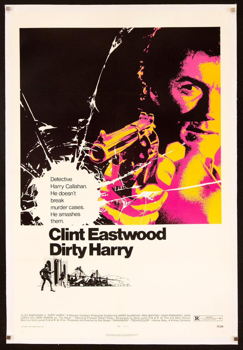 Dirty Harry 1 Sheet (27x41) Original Vintage Movie Poster