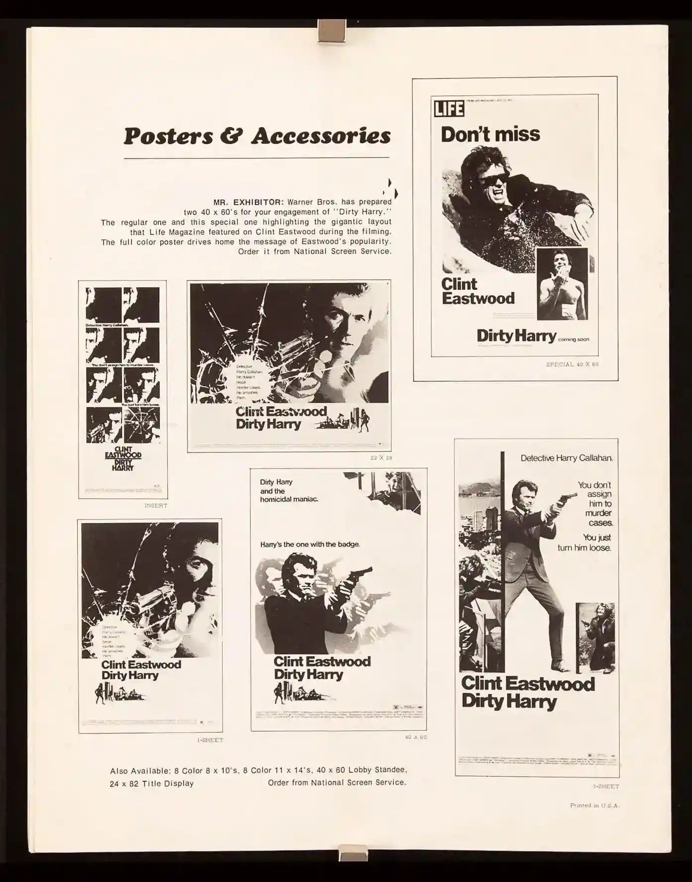 Dirty Harry Original Vintage Movie Poster
