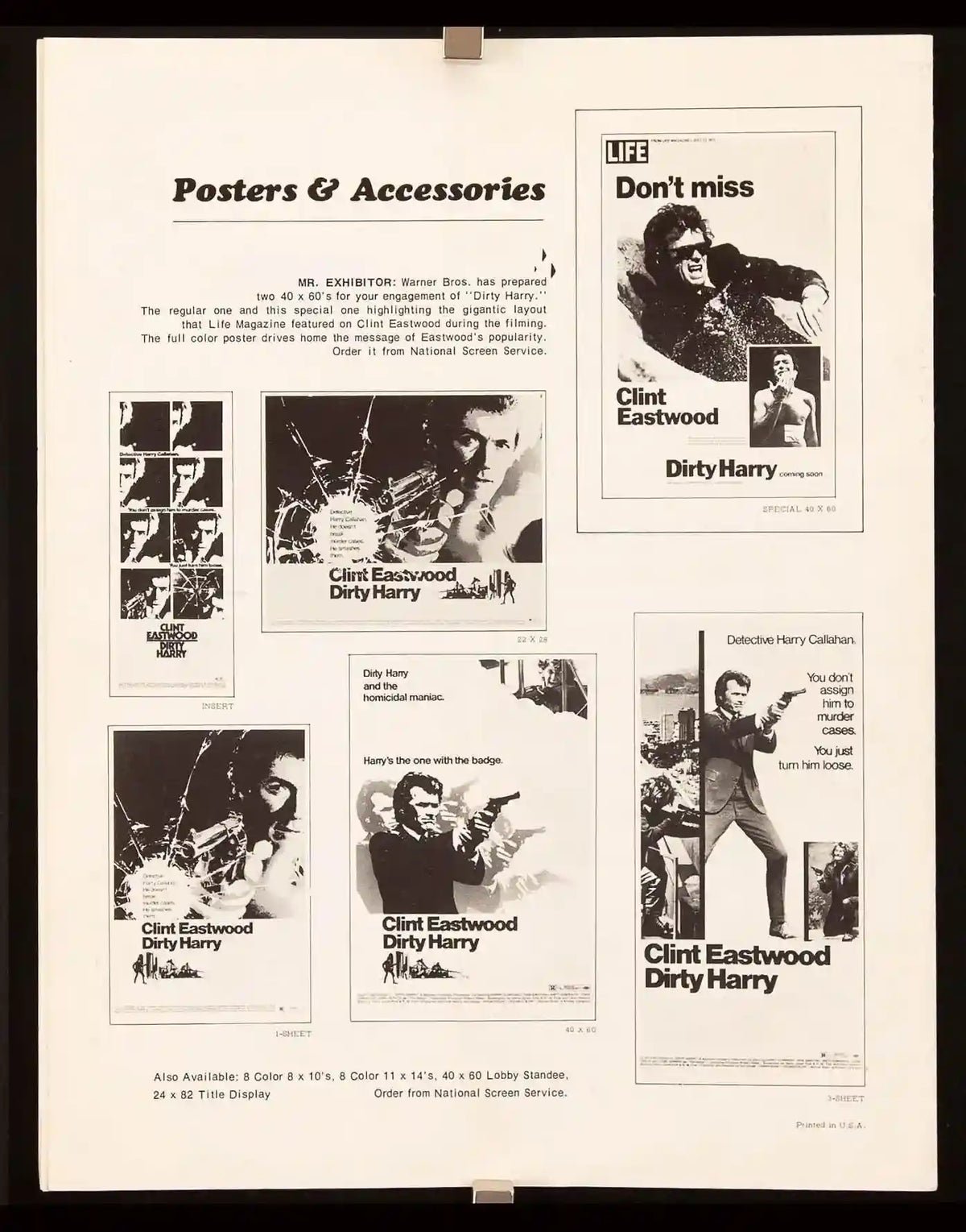 Dirty Harry Original Vintage Movie Poster
