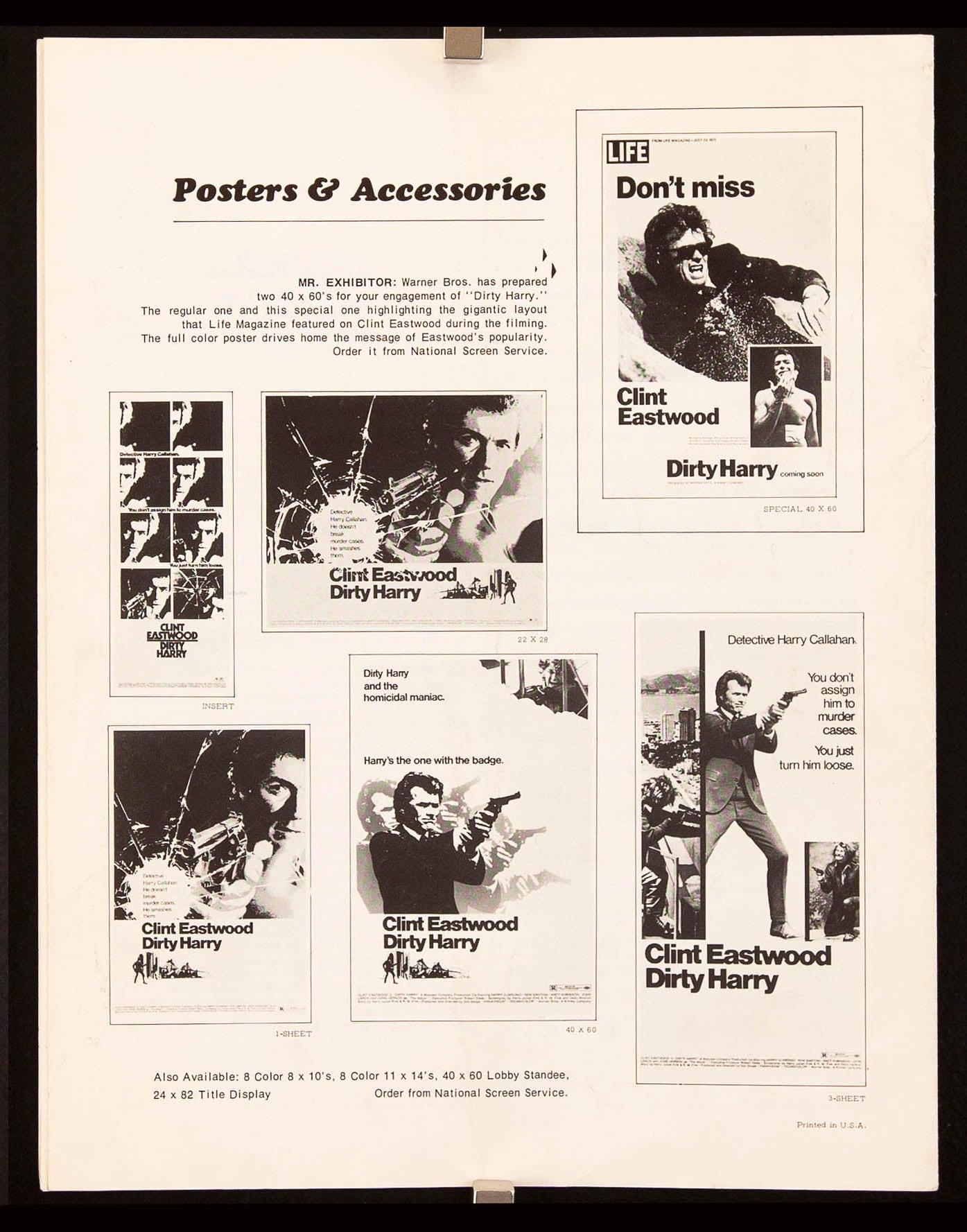 Dirty Harry Original Vintage Movie Poster