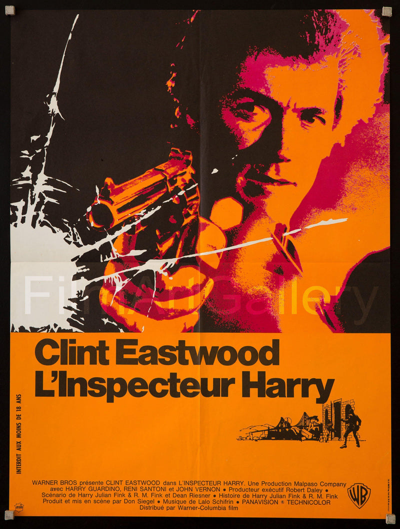 Dirty Harry French small (23x32) Original Vintage Movie Poster