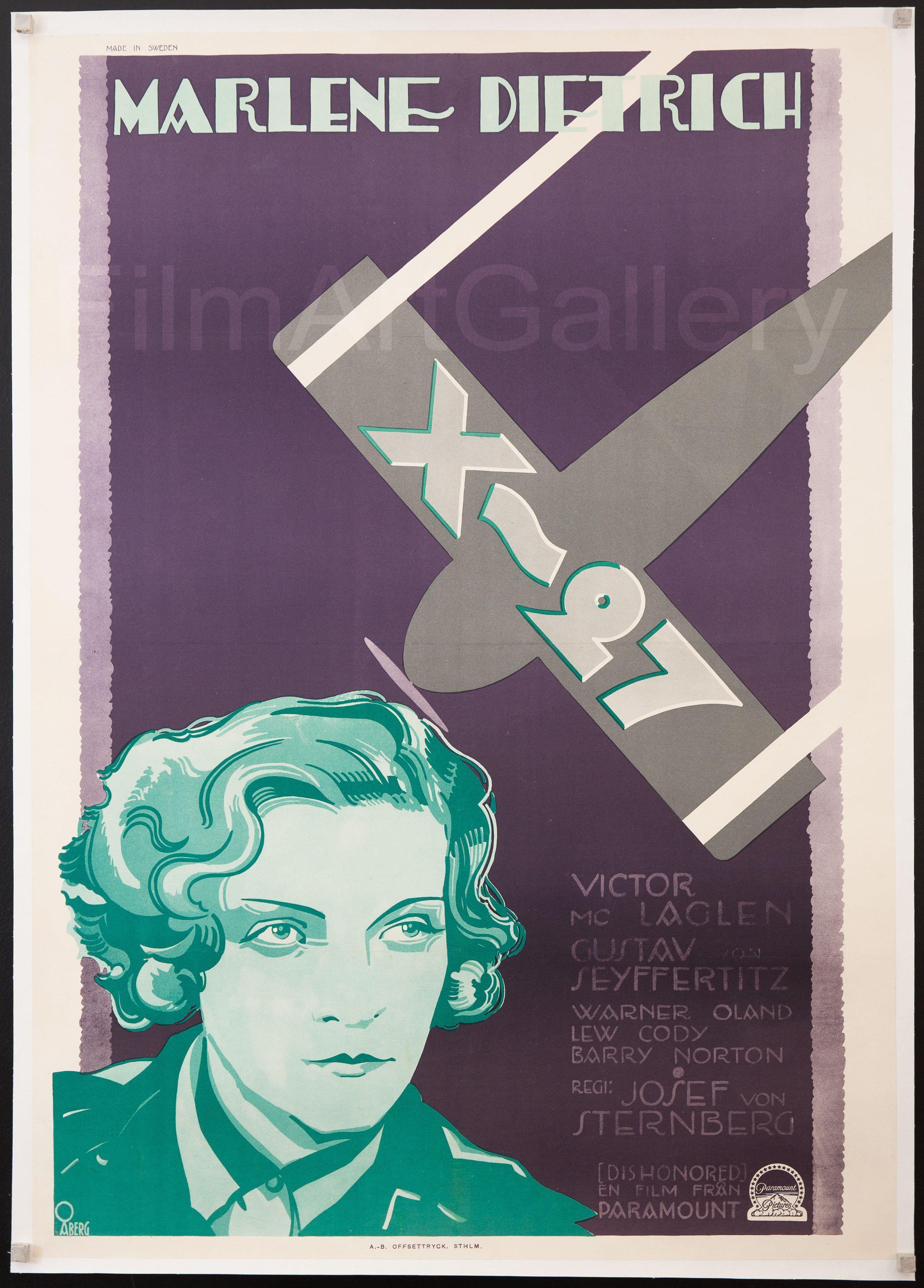 Dishonored (X-27) Movie Poster 1931 1 Sheet (27x41)