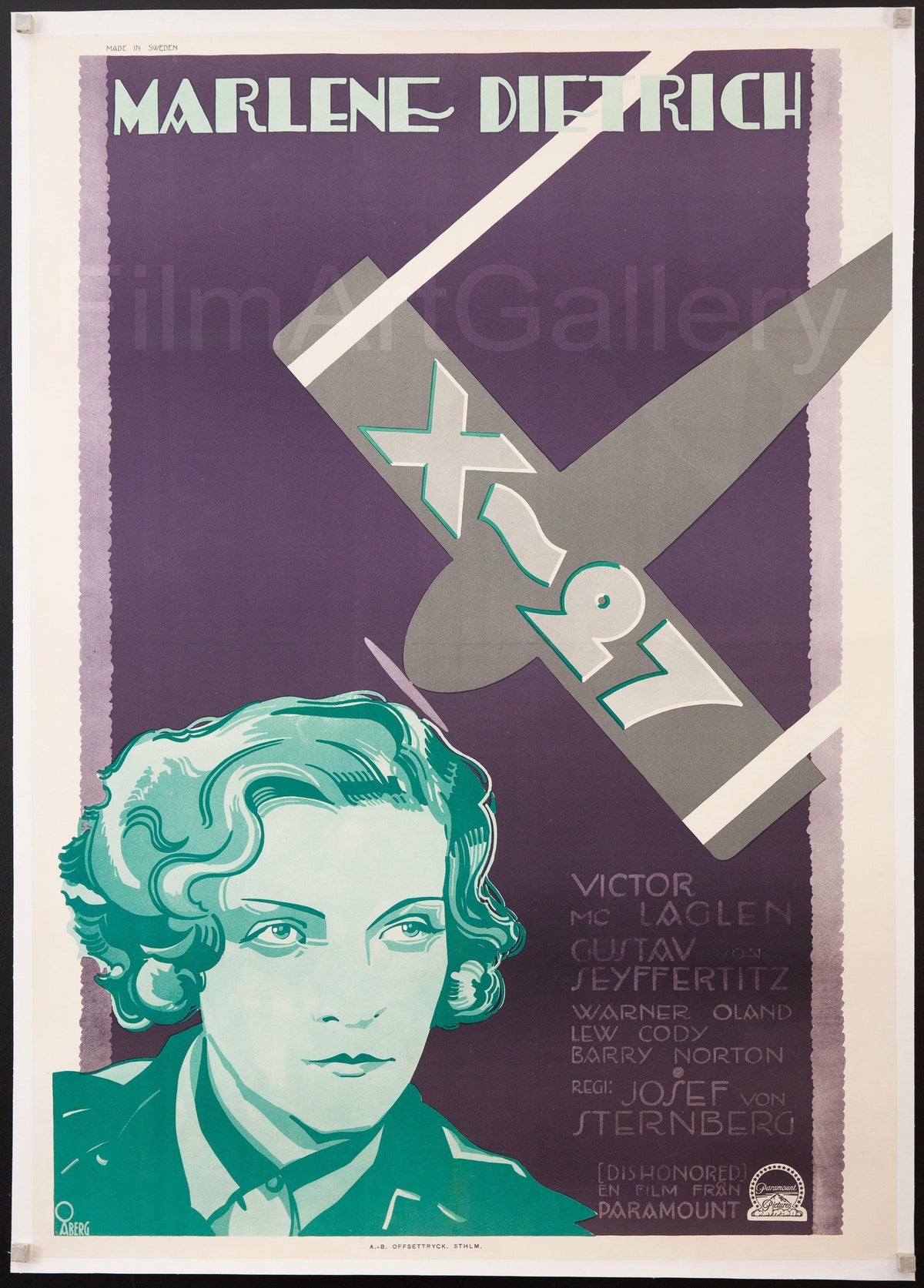Dishonored (X-27) Original Vintage Movie Poster