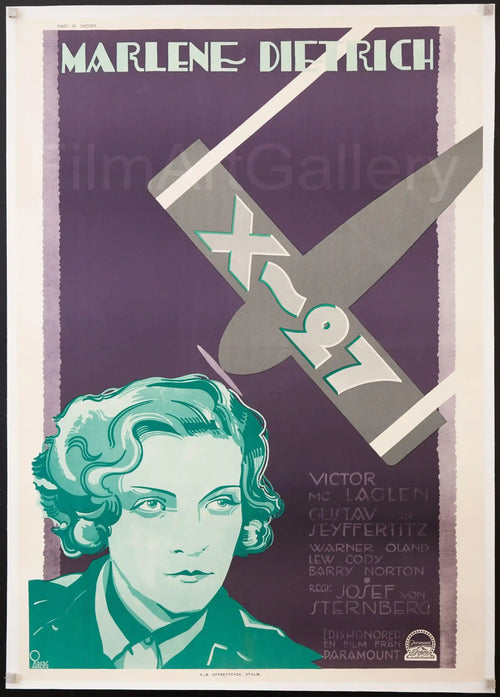 Dishonored (X-27) Original Vintage Movie Poster