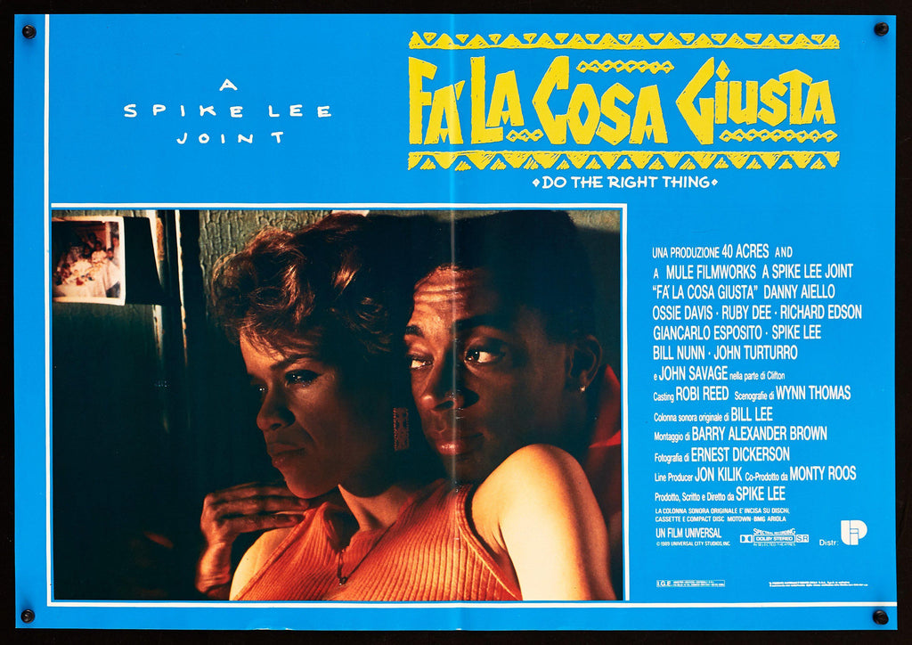 Do The Right Thing Movie Poster 1989 Italian photobusta (18x26)