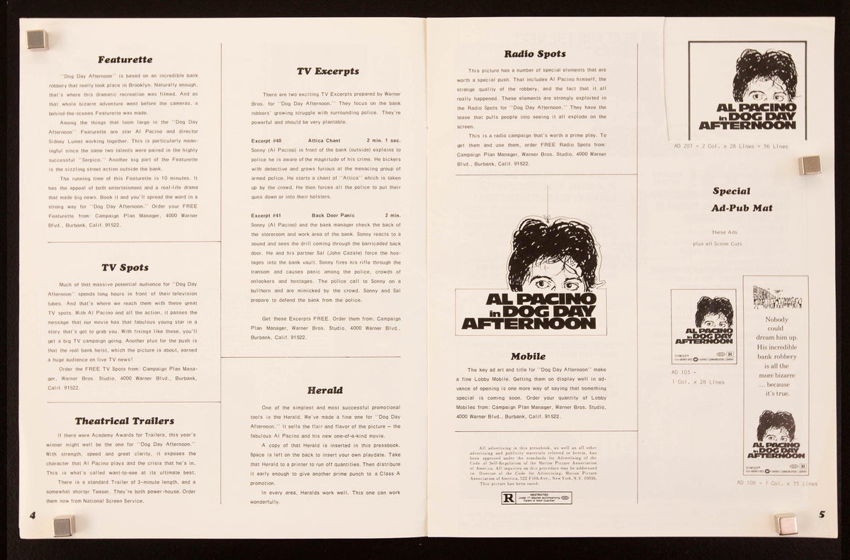 Dog Day Afternoon Original Vintage Movie Poster