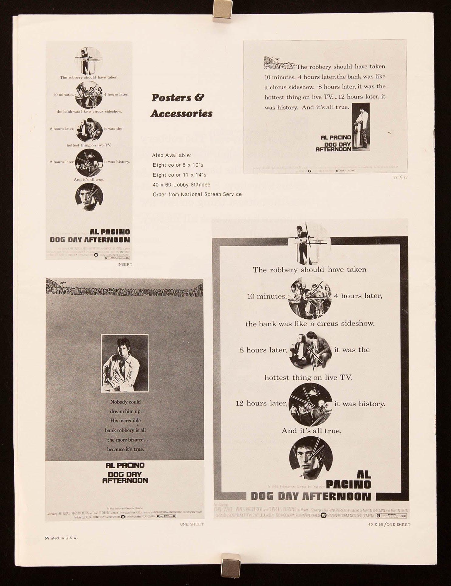 Dog Day Afternoon Original Vintage Movie Poster