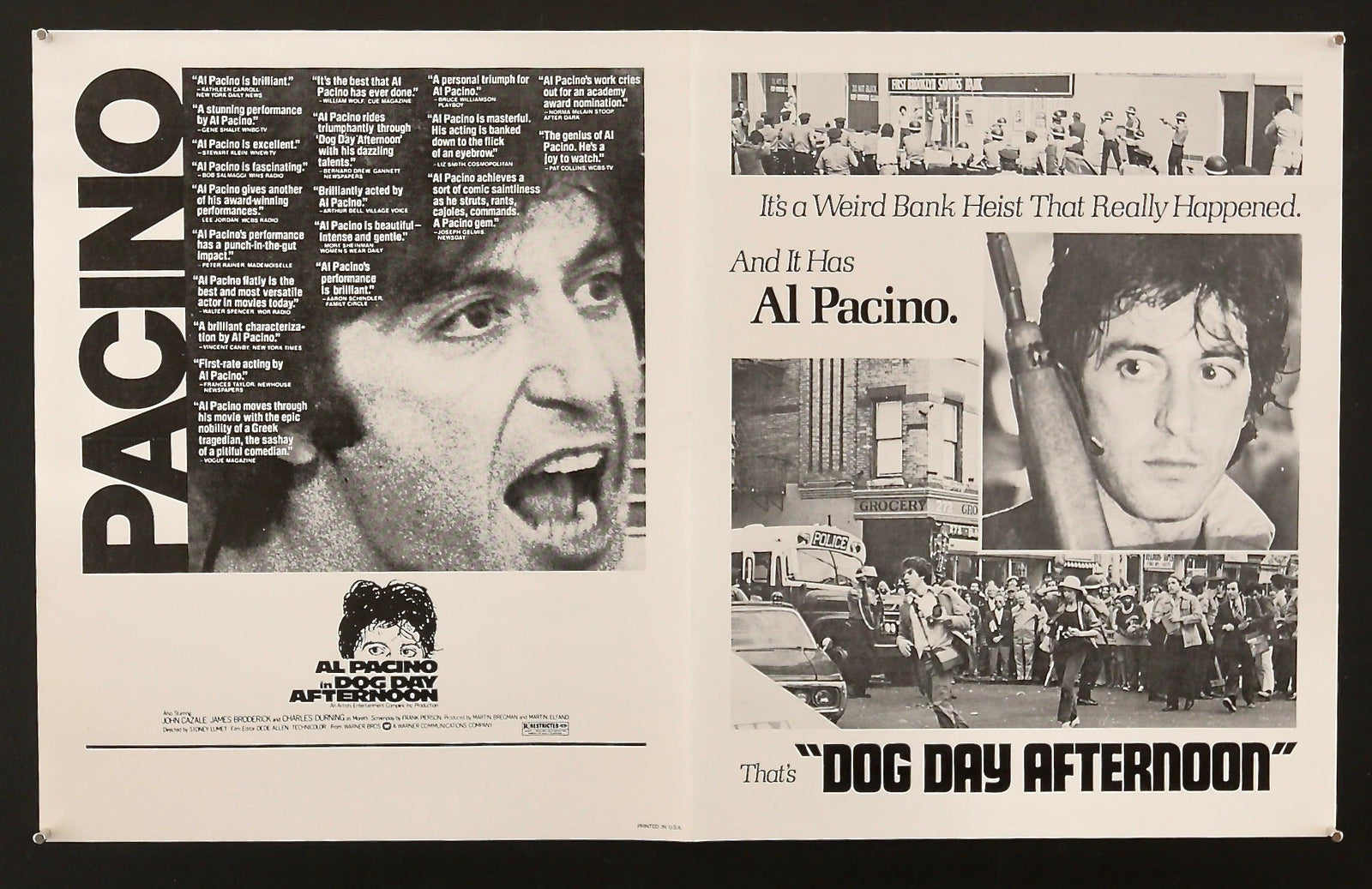 Dog Day Afternoon Original Vintage Movie Poster