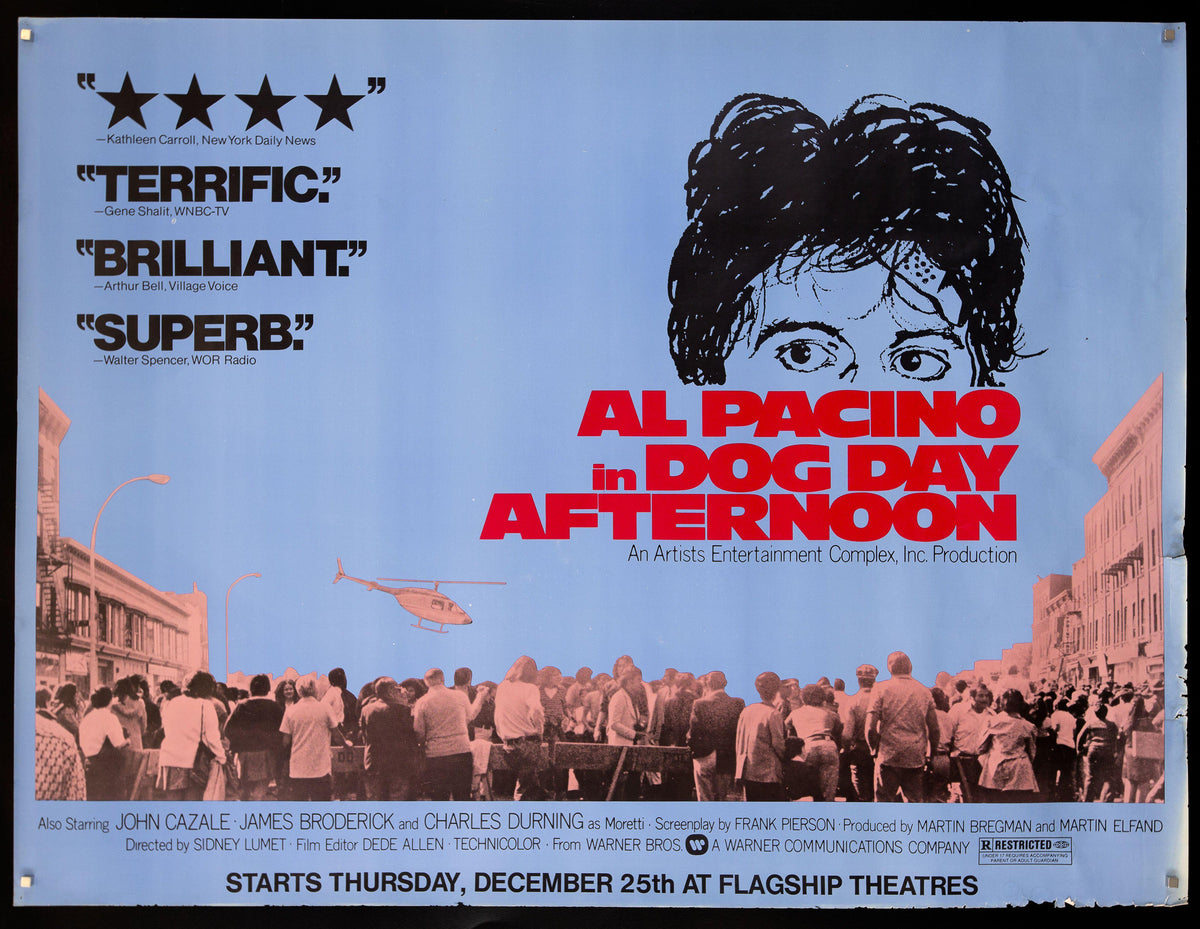 Dog Day Afternoon Subway 2 Sheet (45x59) Original Vintage Movie Poster