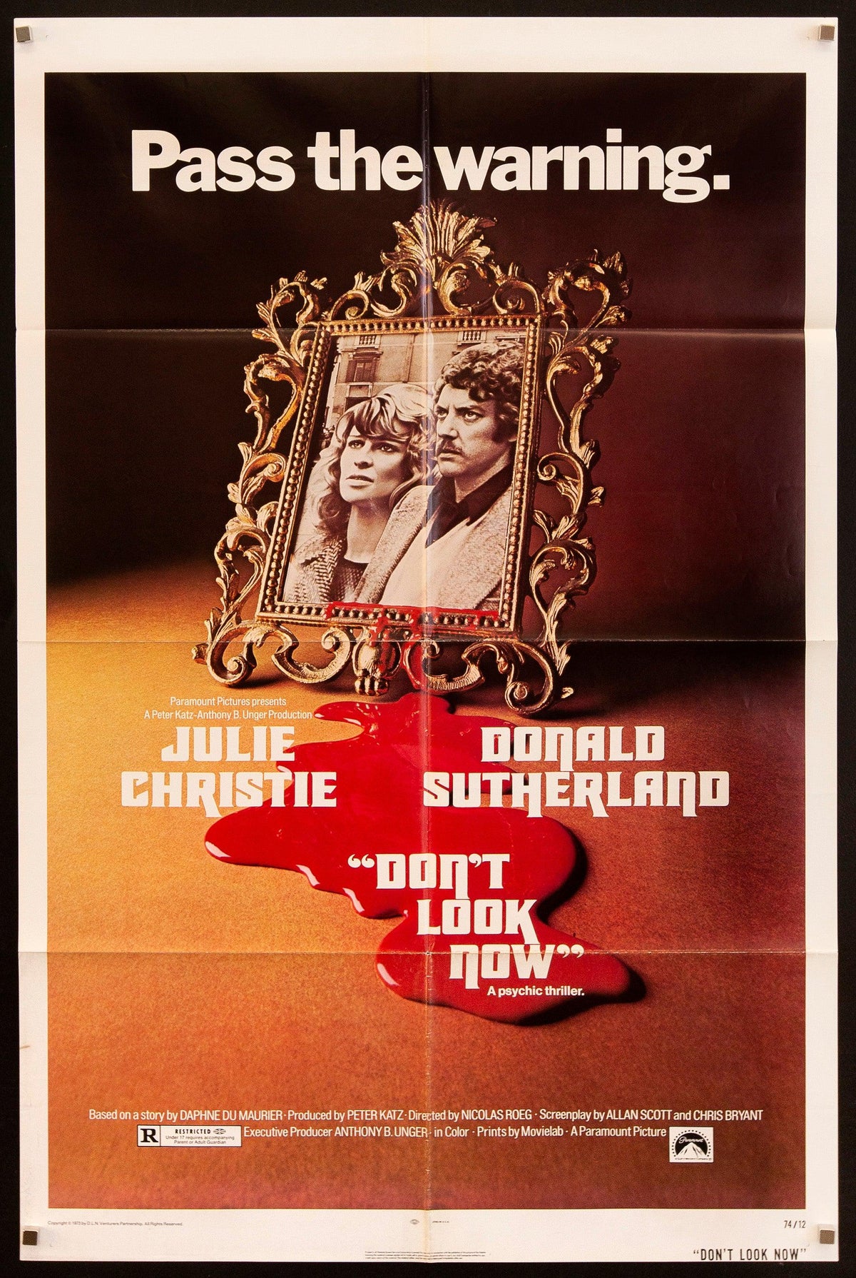 Don&#39;t Look Now 1 Sheet (27x41) Original Vintage Movie Poster