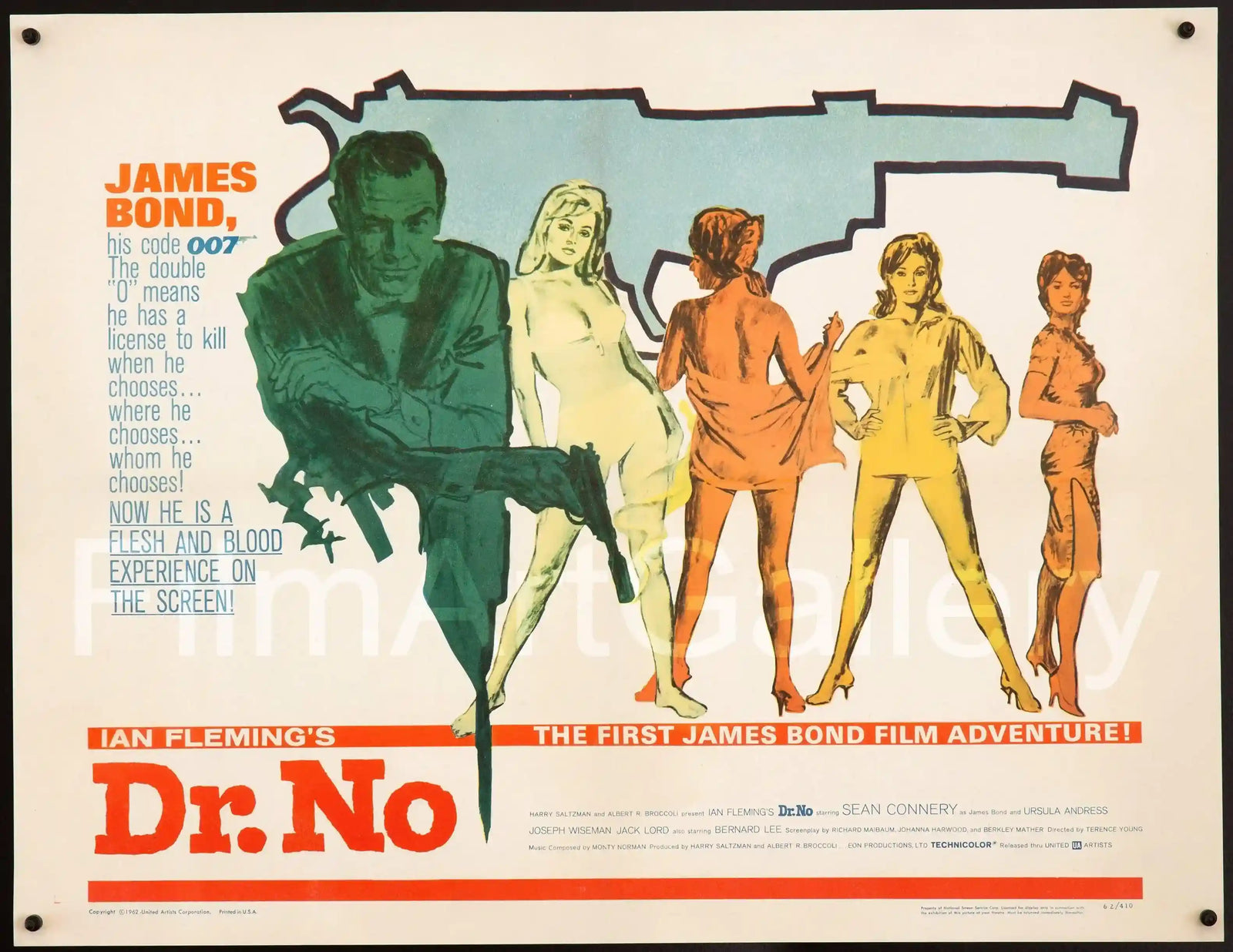Dr. No Original Vintage Movie Poster
