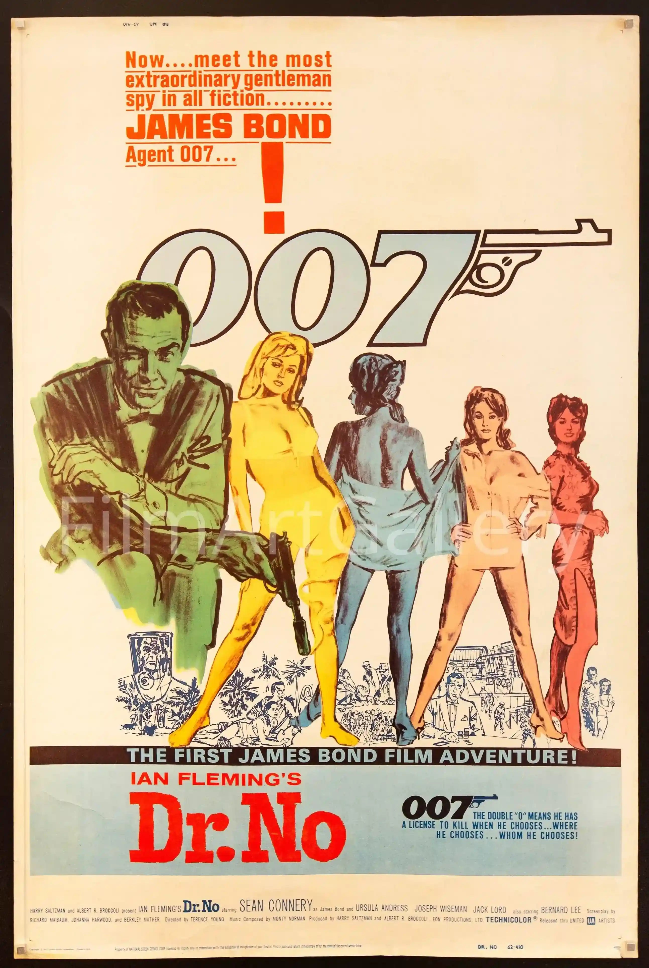 Dr. No Movie Poster 1963 40x60