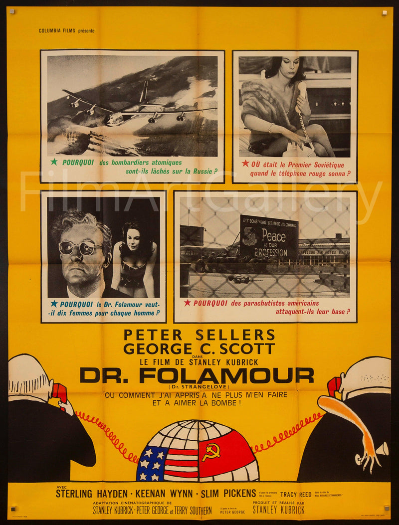 Dr. Strangelove French 1 panel (47x63) Original Vintage Movie Poster