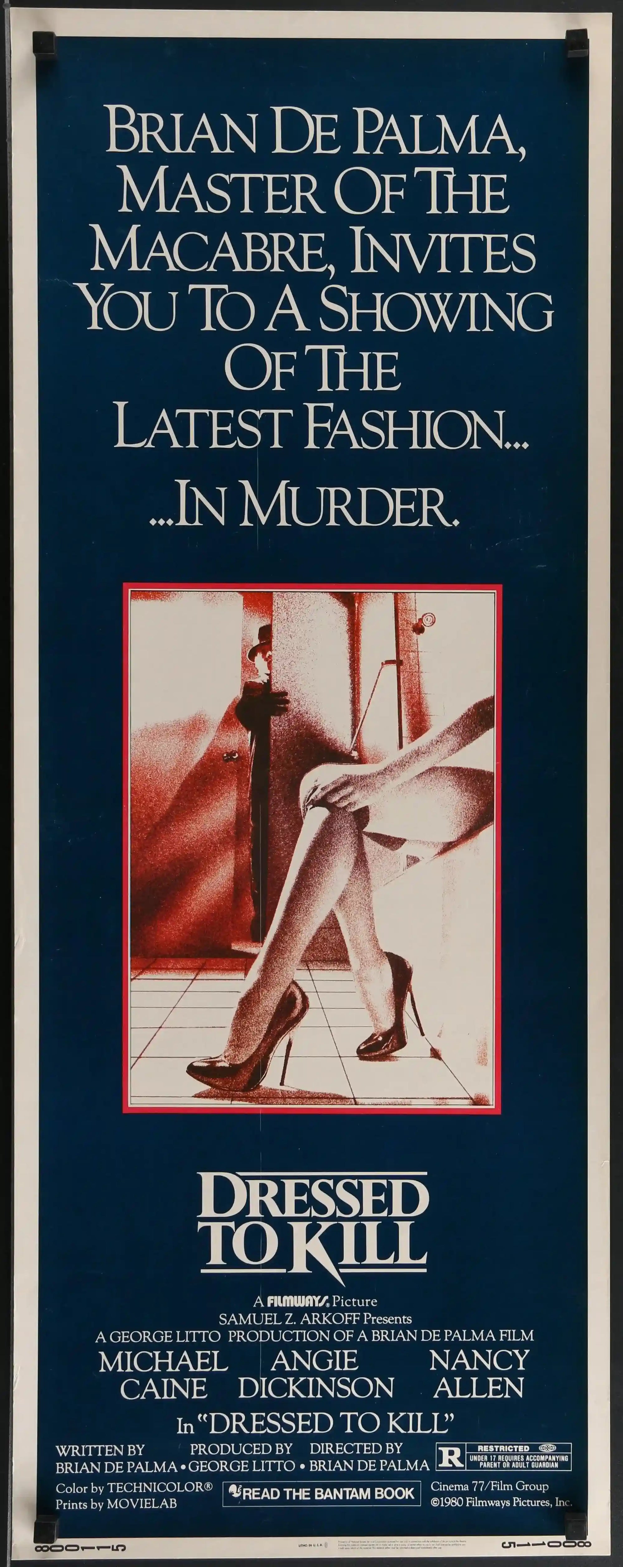 Dressed to Kill Movie Poster 1980 Insert (14x36)
