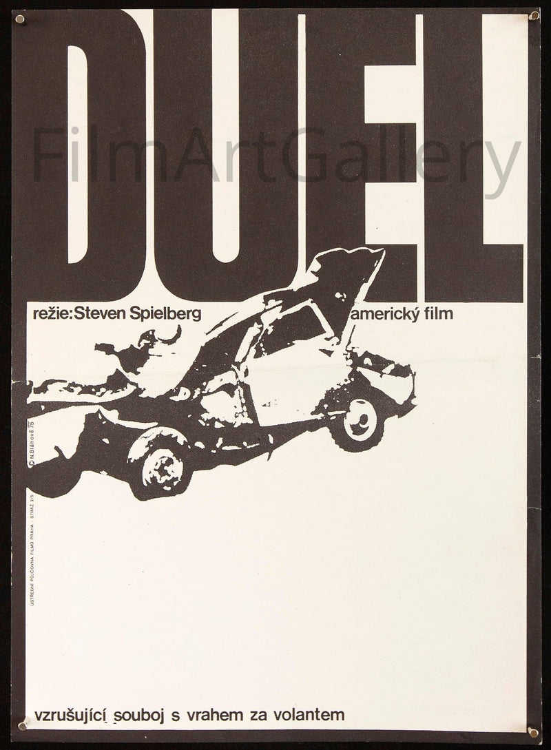 Duel Czech mini (11x16) Original Vintage Movie Poster