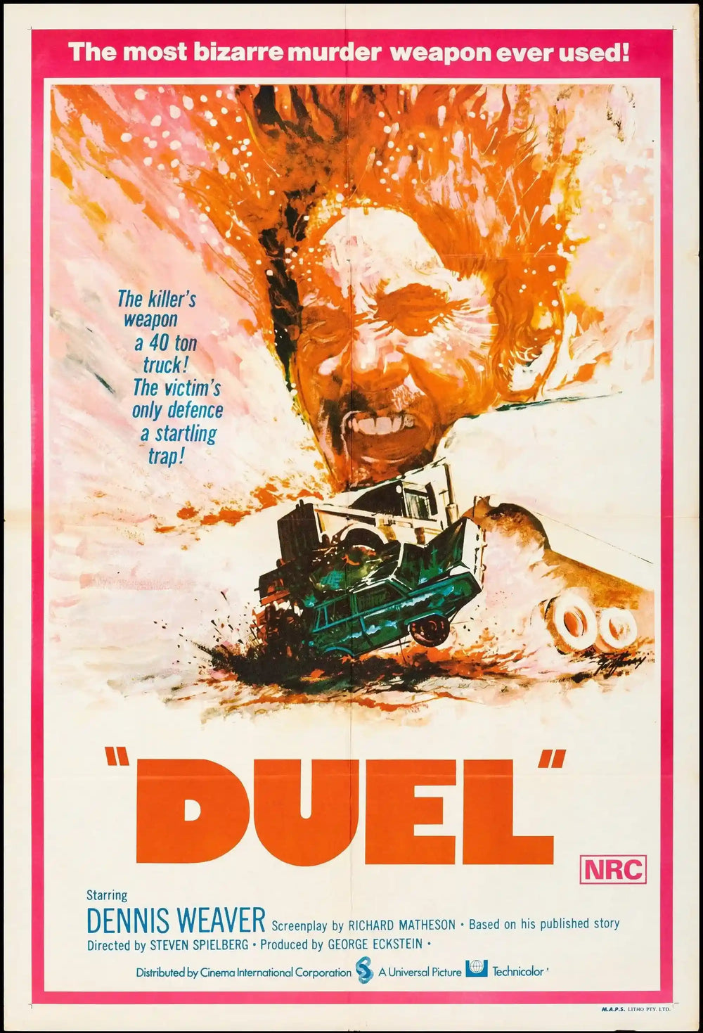 Duel Original Vintage Movie Poster