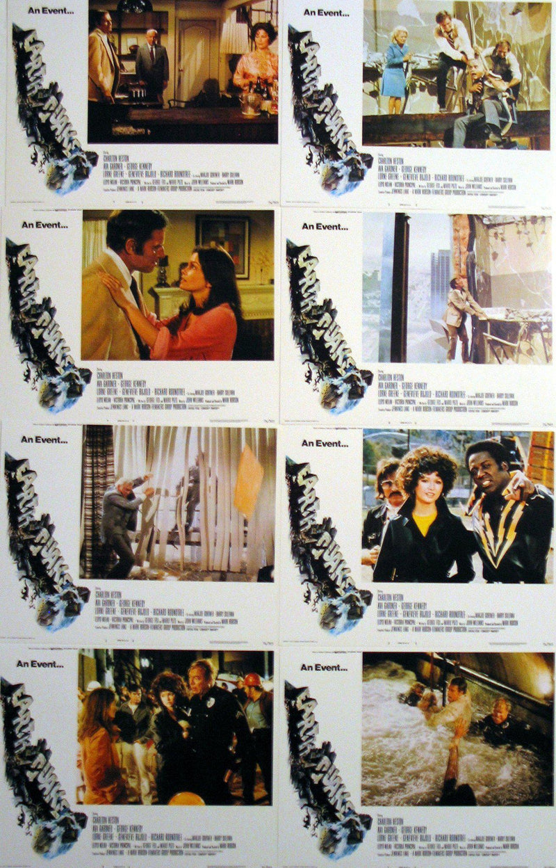 Earthquake Lobby Card Set (8-11x14) Original Vintage Movie Poster