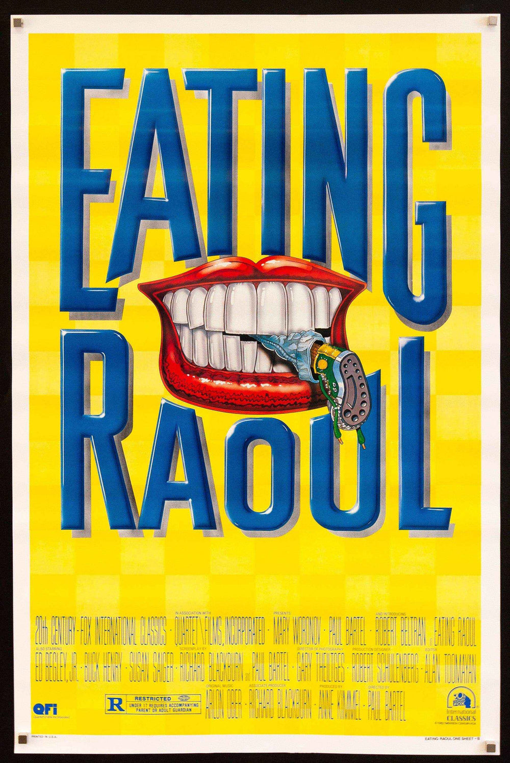 Eating Raoul Original Vintage Movie Poster